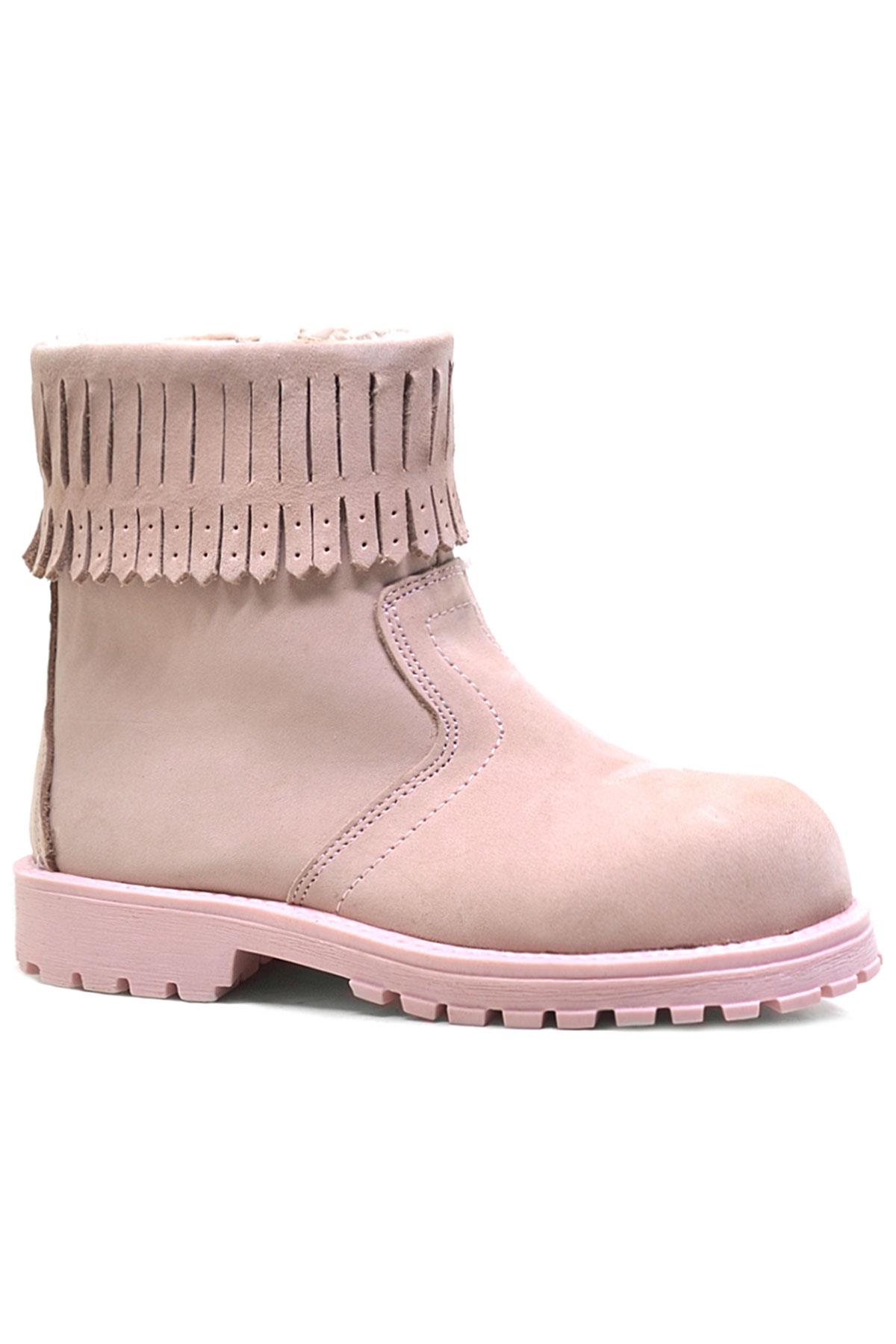 Rakerplus Zippered Genuine Leather Pink Boots Girls Boots Chiron