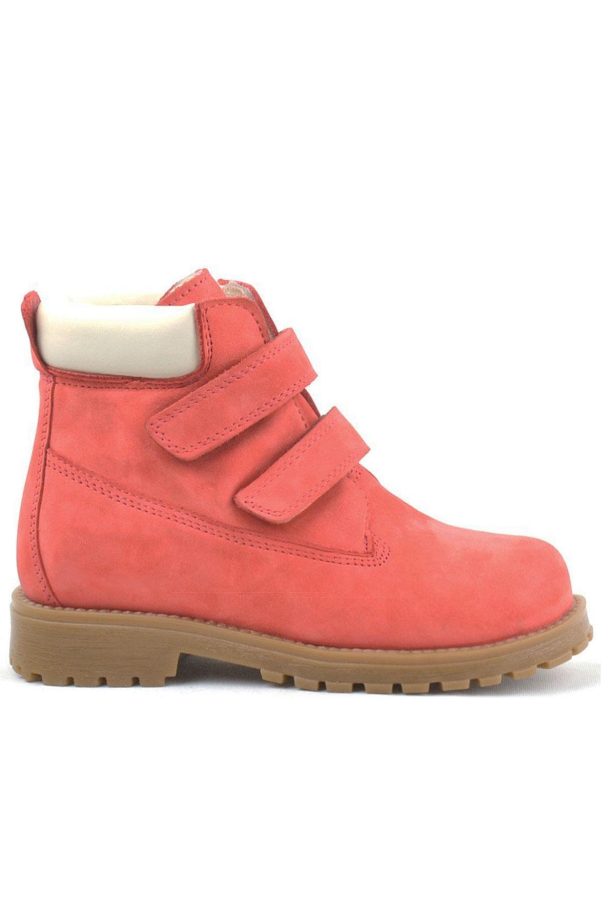 Rakerplus Neson Genuine Leather Red Velcro Kids Boots