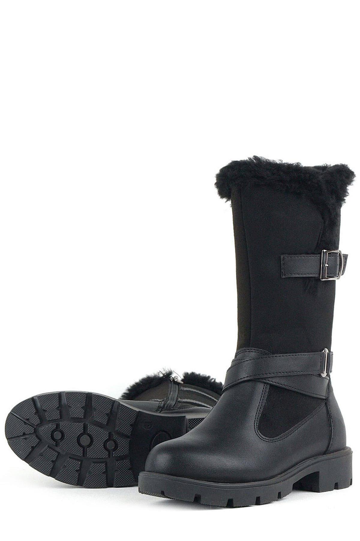 Rakerplus Siyah Uzun Fermuarlı Kız Çocuk Çizme