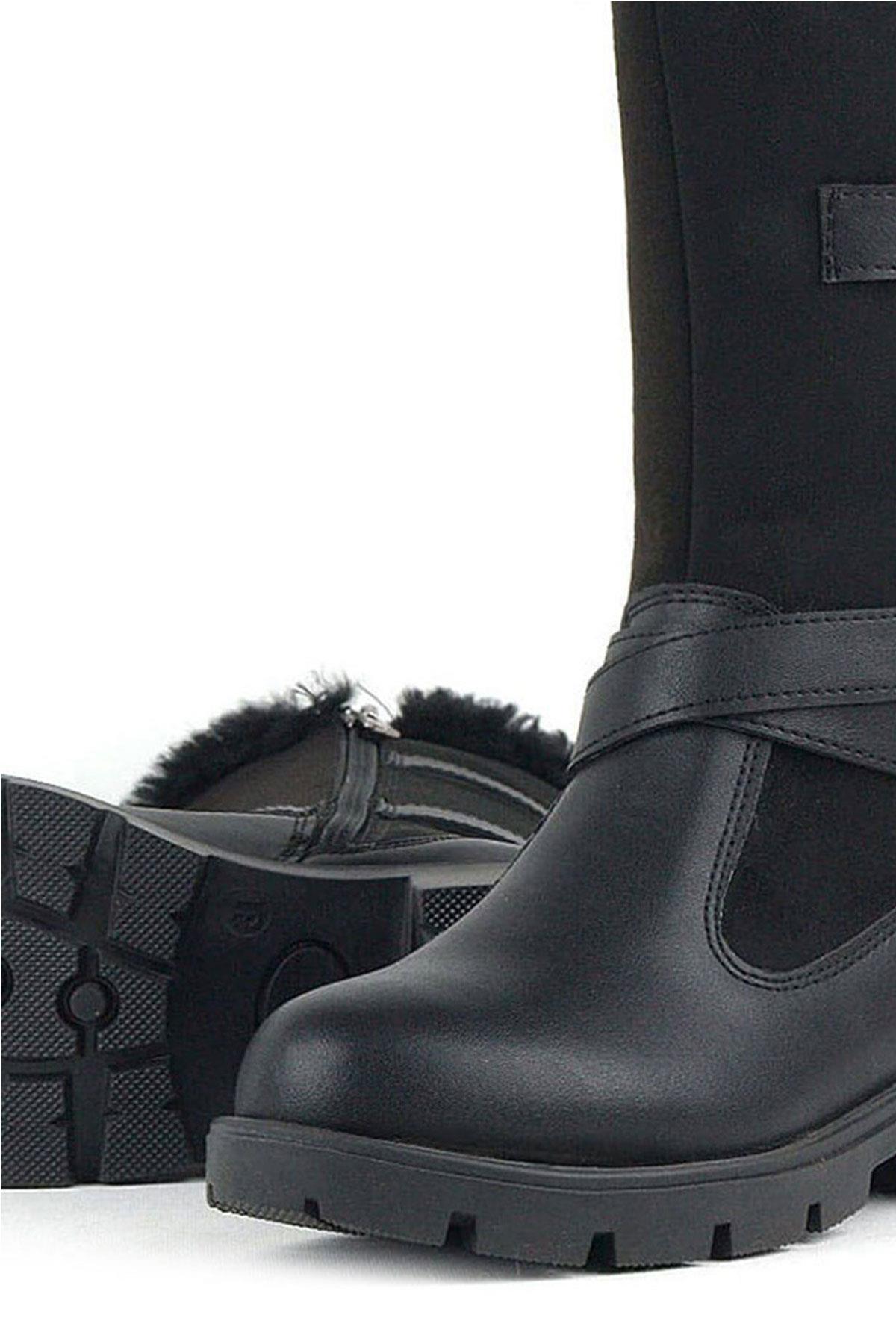 Rakerplus Siyah Uzun Fermuarlı Kız Çocuk Çizme