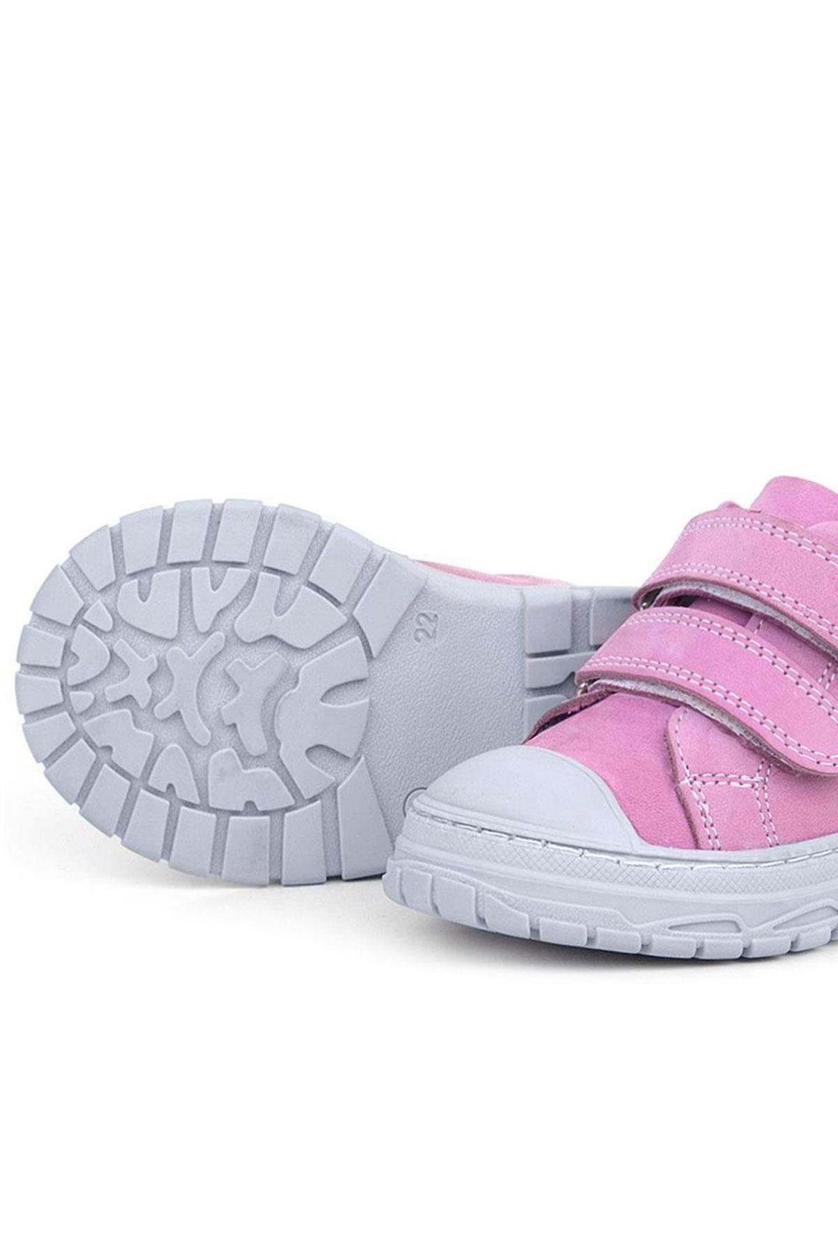 Rakerplus Tails Hakiki Deri Pembe Cırtlı Çocuk Spor Bot