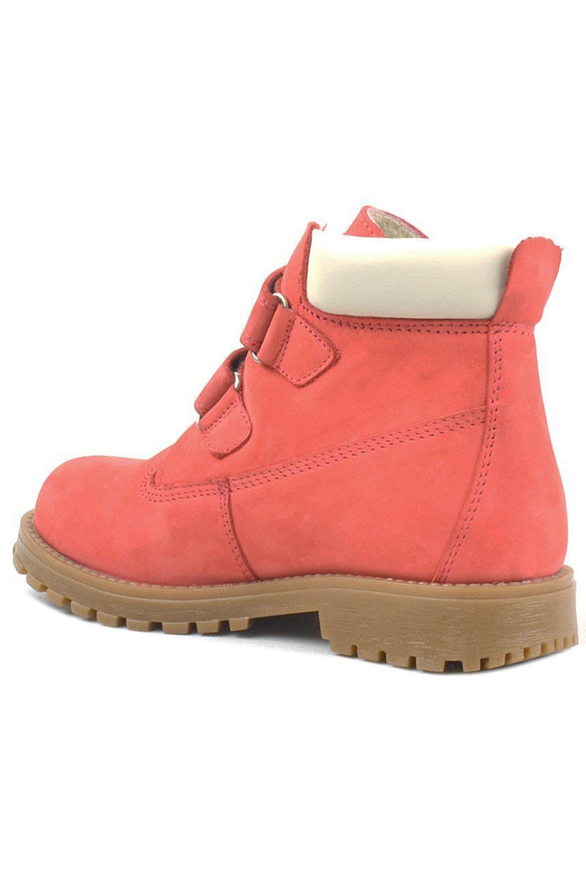 Rakerplus Neson Genuine Leather Red Velcro Kids Boots