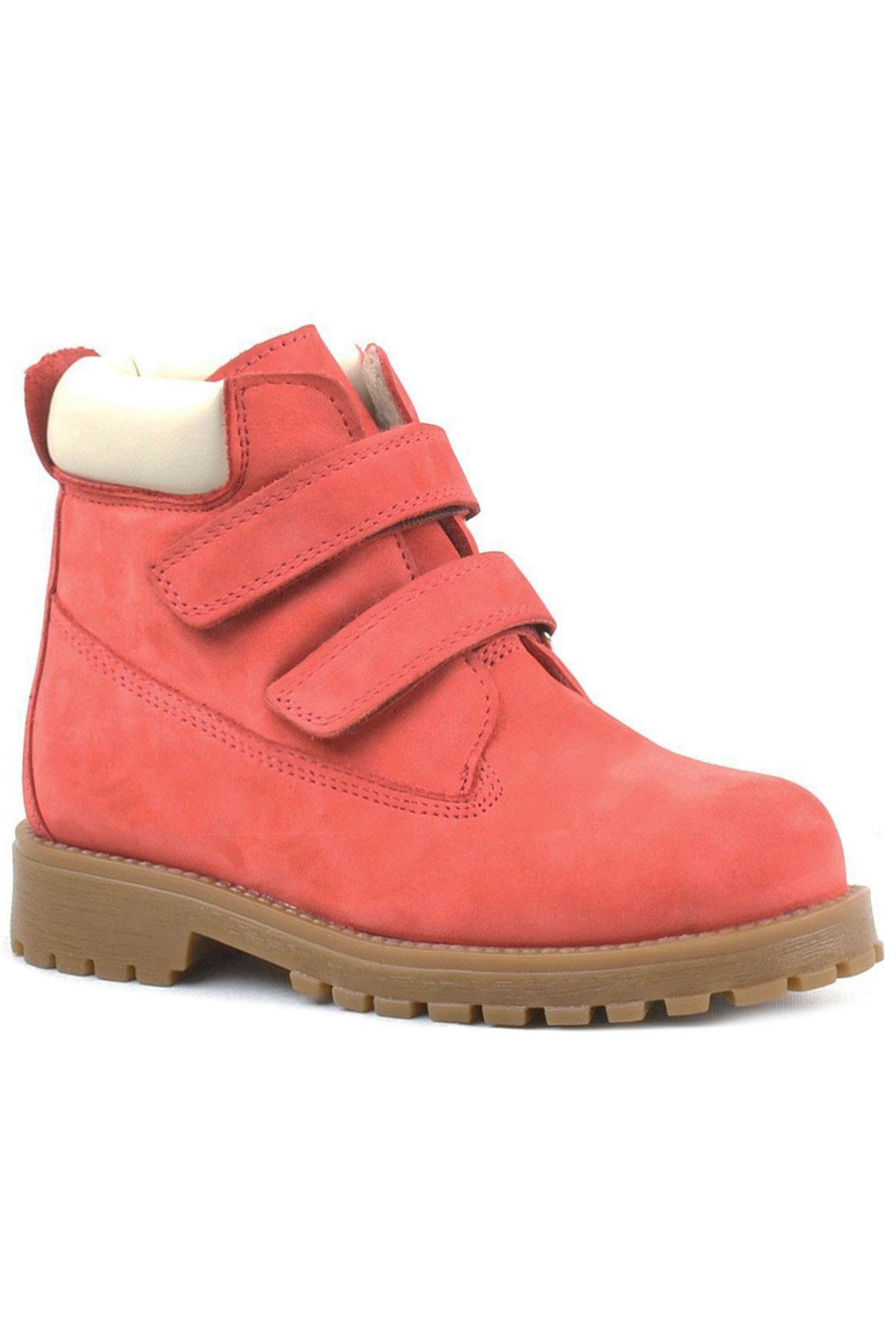 Rakerplus Neson Genuine Leather Red Velcro Kids Boots