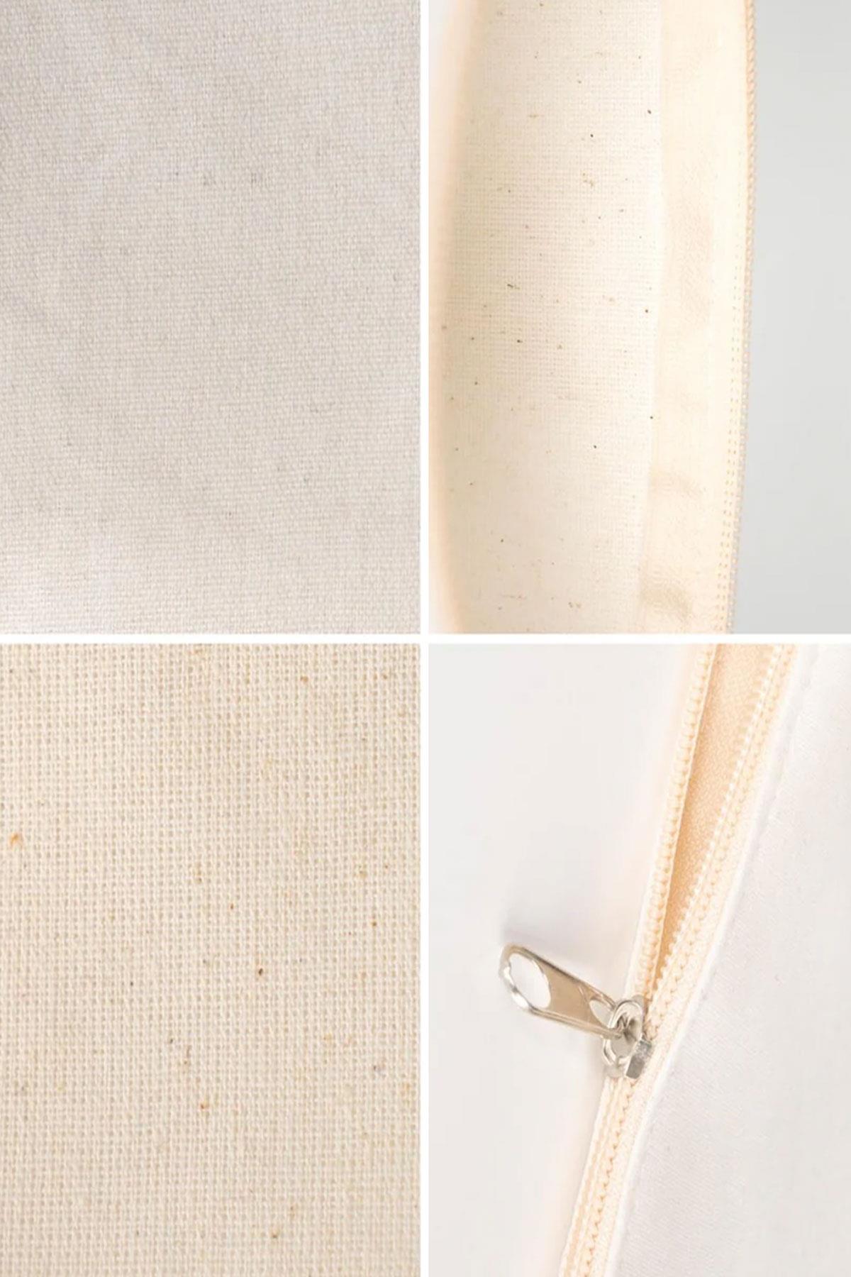 Rakerplus Krem 21x10 cm Fermuarlı Gabardin Kumaş Kalemlik