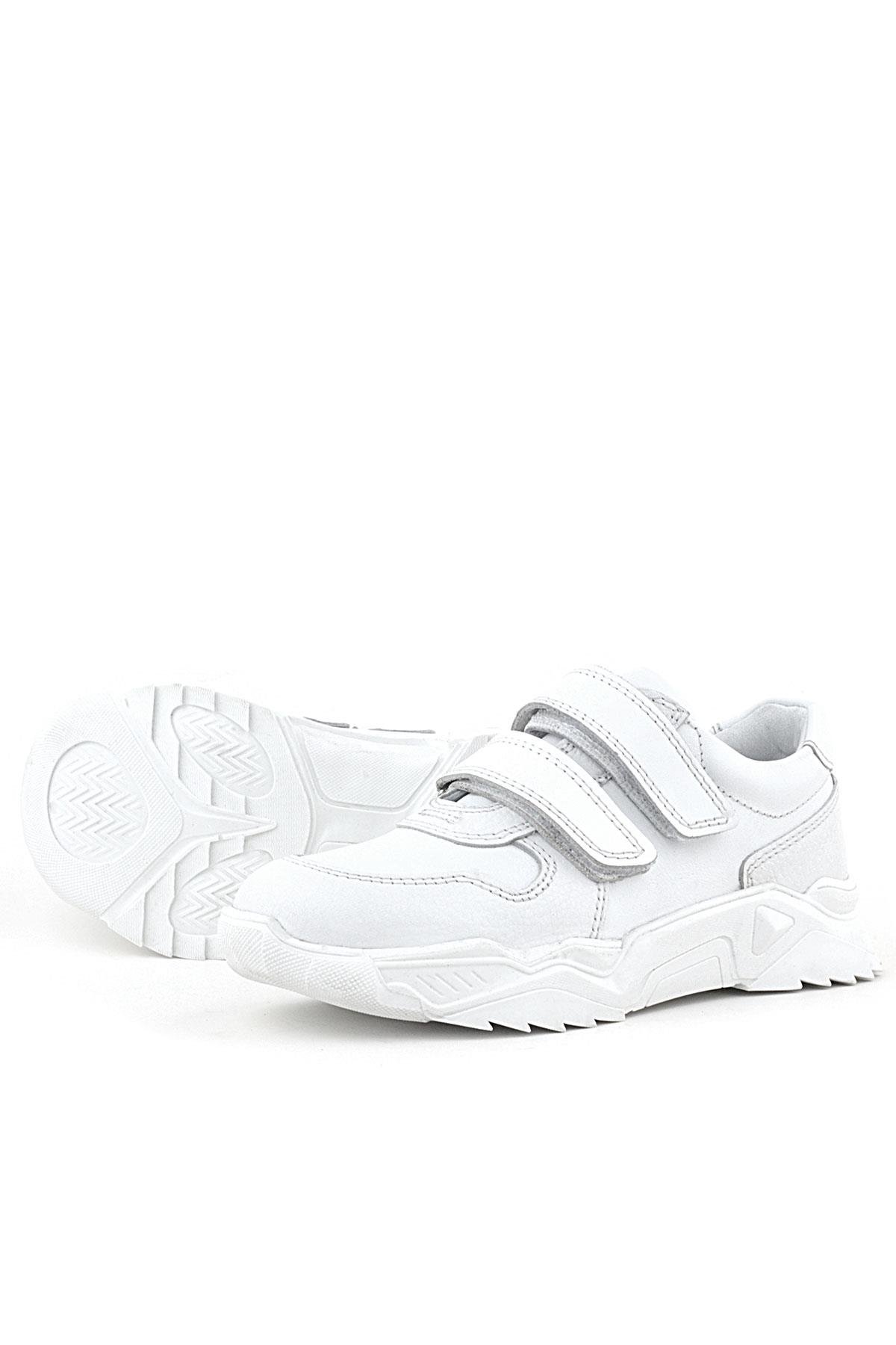 Rakerplus Hakiki Deri Beyaz Yüksek Tabanlı Kız Çocuk Sneakers Ayakkabı