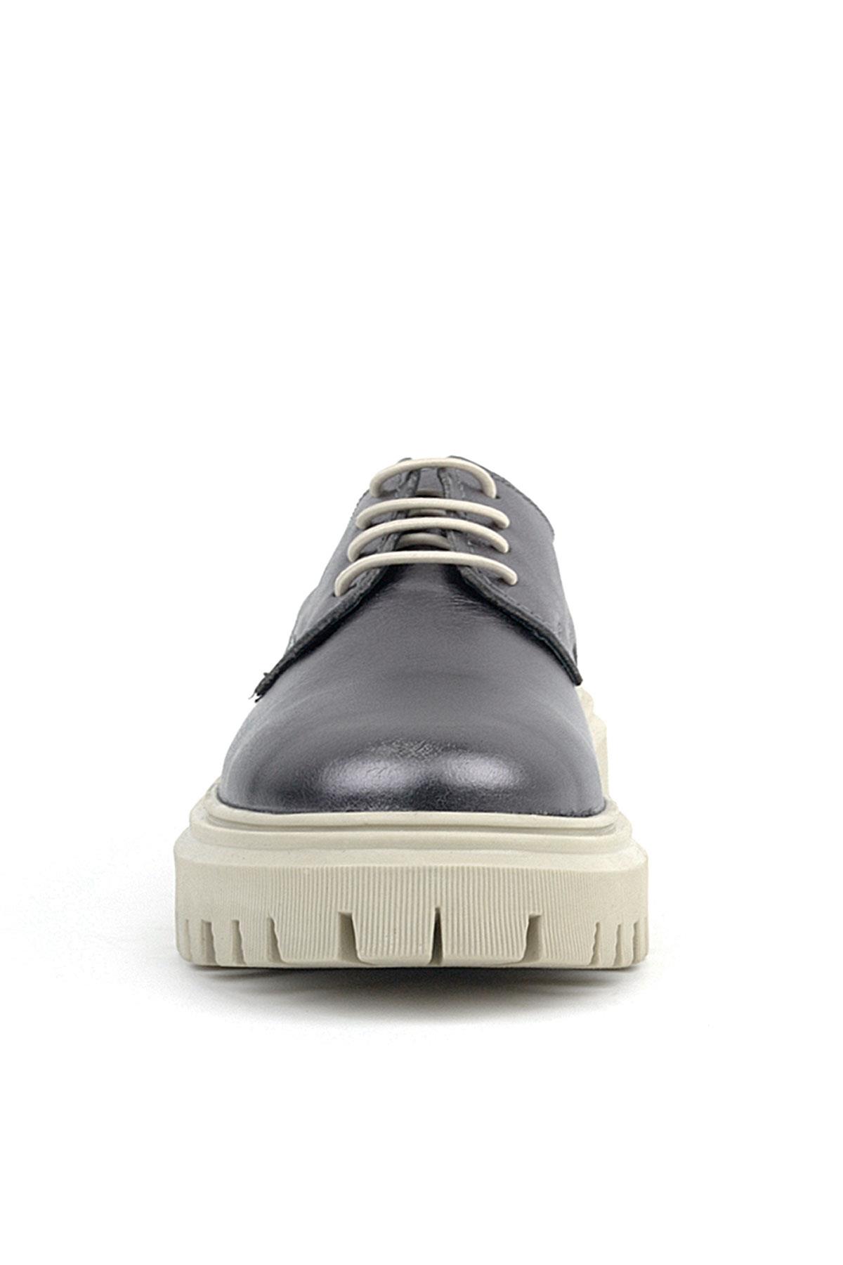 Rakerplus Platinum Genuine Leather Laced Up Women's Oxford Casual Shoes