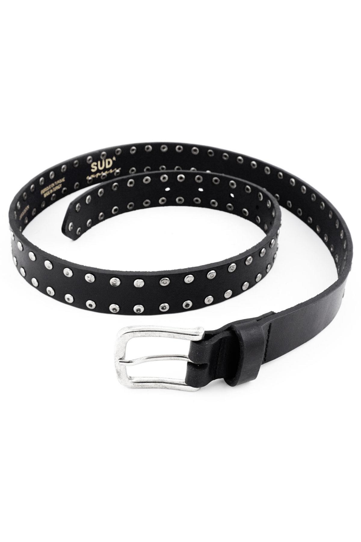 Rakerplus Hakiki Manda Derisi Siyah Metal Detaylı Kız Çocuk Kemer