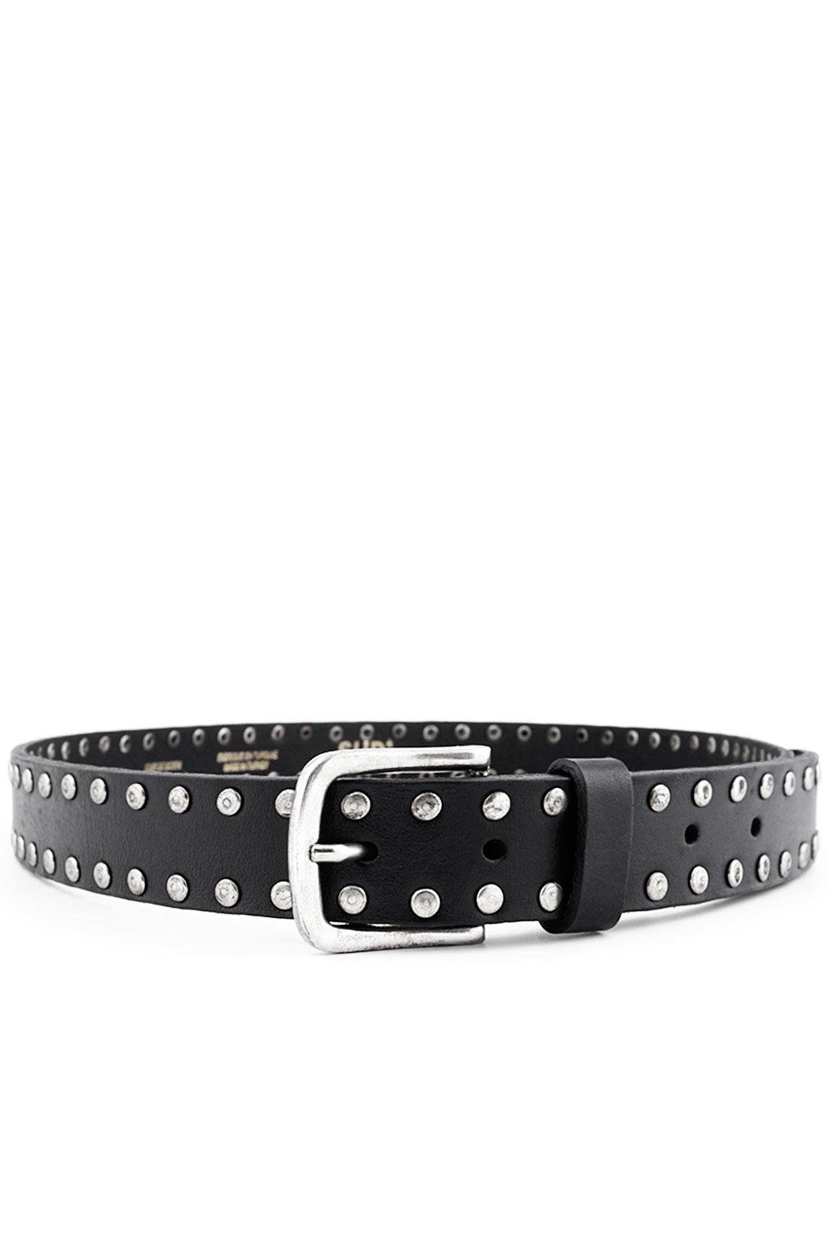 Rakerplus Hakiki Manda Derisi Siyah Metal Detaylı Kız Çocuk Kemer