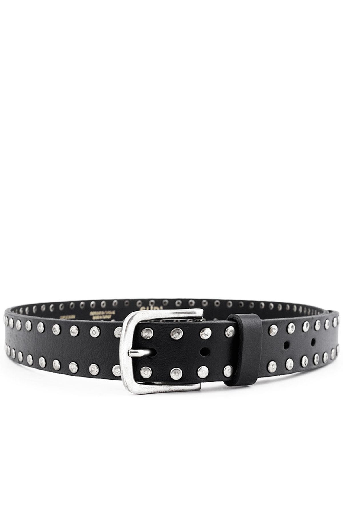 Rakerplus Hakiki Manda Derisi Siyah Metal Detaylı Kız Çocuk Kemer