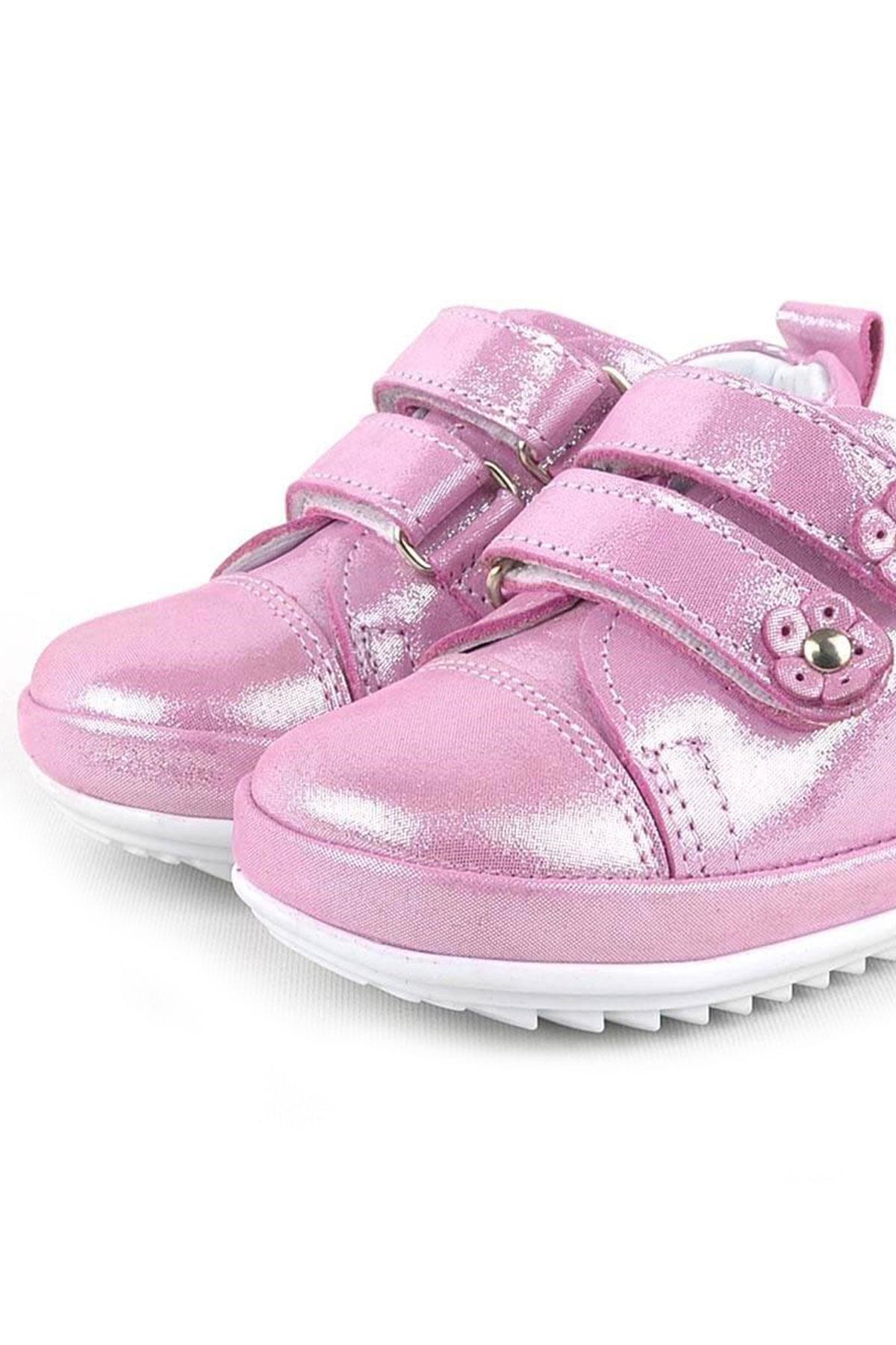 Rakerplus Limpo Hakiki Deri Pembe Anatomik Kız Bebek İlk Adım Ayakkabısı R411-P.19