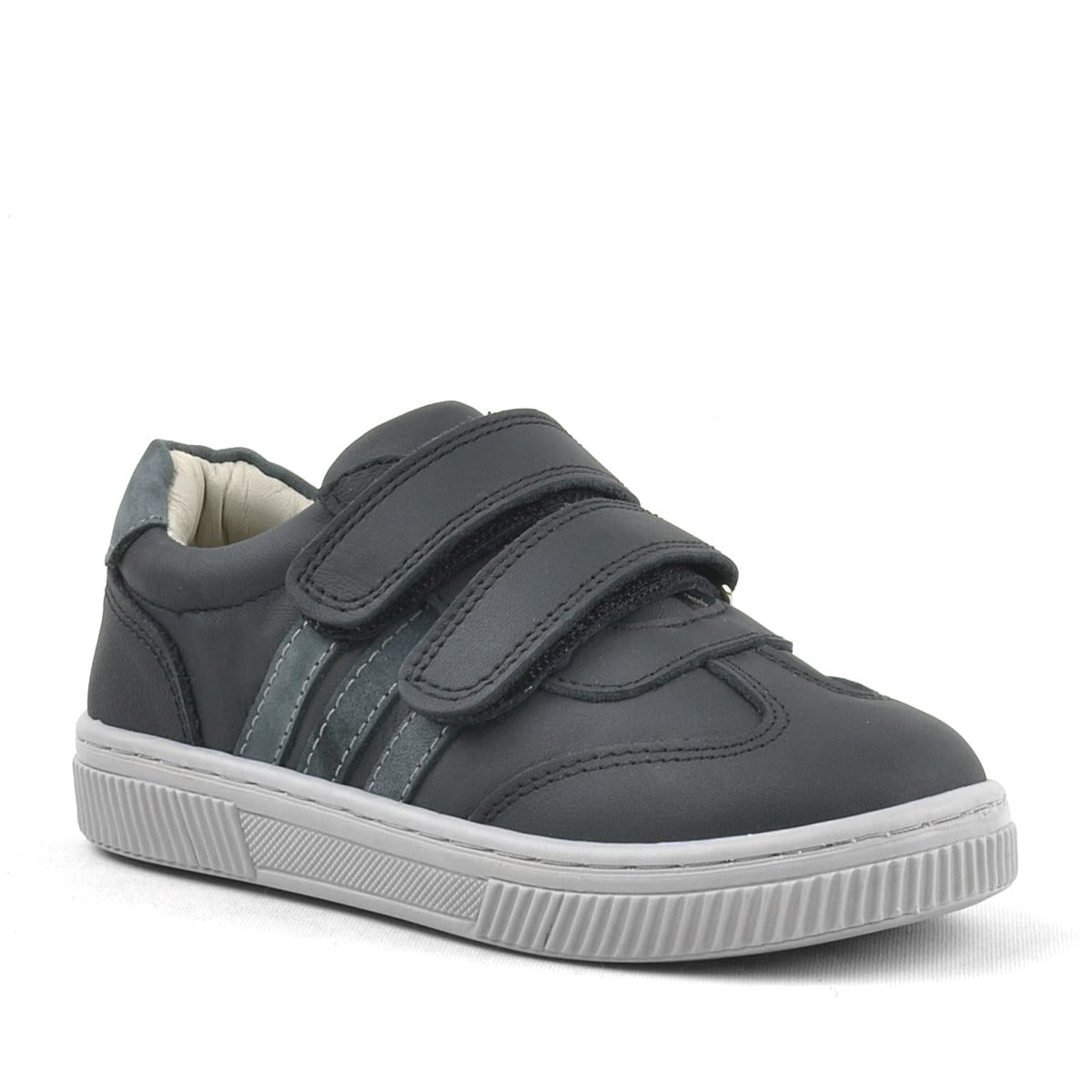 Rakerplus Paw Hakiki Deri Siyah Cırtlı Çocuk Spor Ayakkabı Sneaker