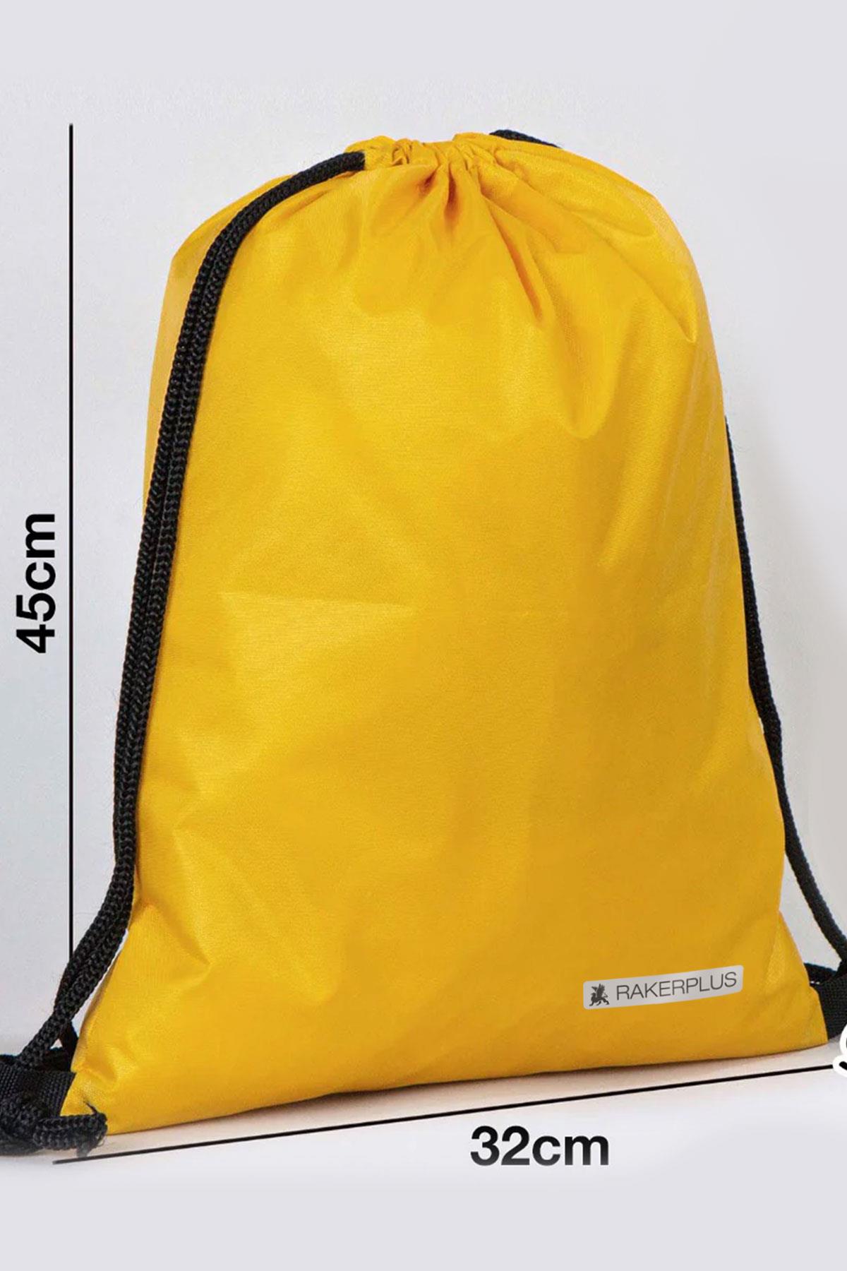 Rakerplus Sarı 32x45 cm Su Geçirmez Büzgülü Krampon ve Spor Çantası RC-0007-SA
