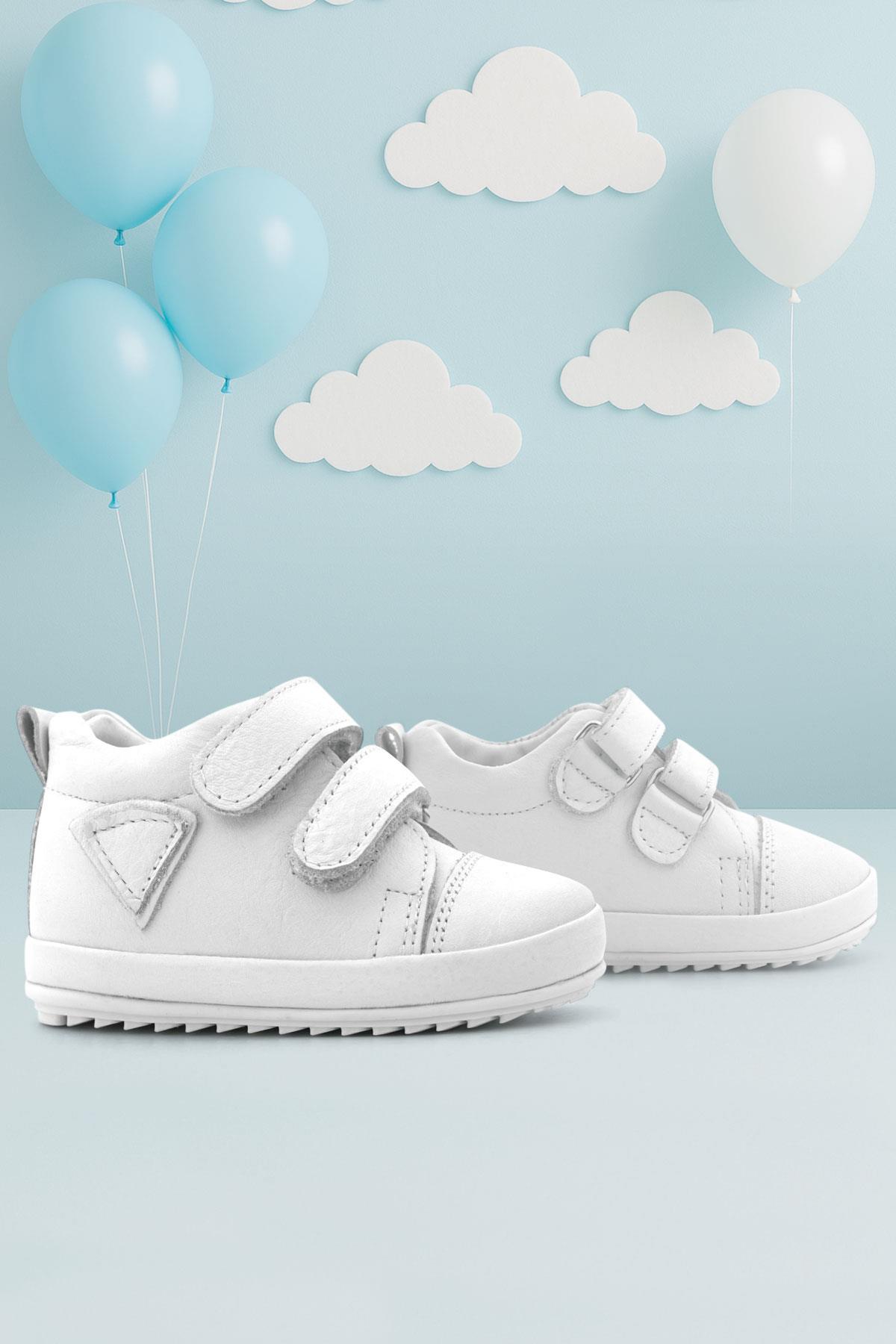 Rakerplus Scrat Genuine Leather White First Step Toddler Baby Shoes R410-B.19