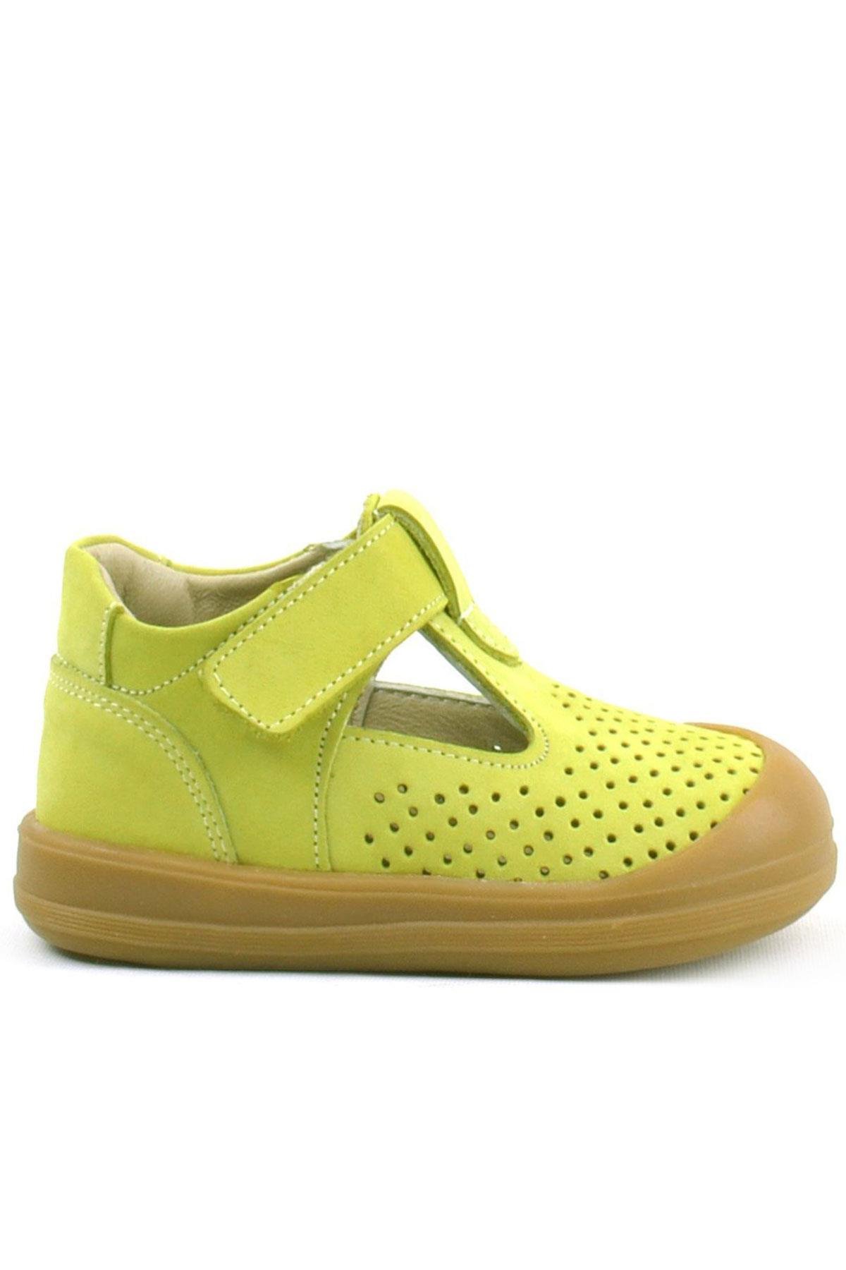 Rakerplus Shaun Hakiki Deri Fıstık Yeşili Cırtlı Anatomik Bebek Sandalet R620-YA.19