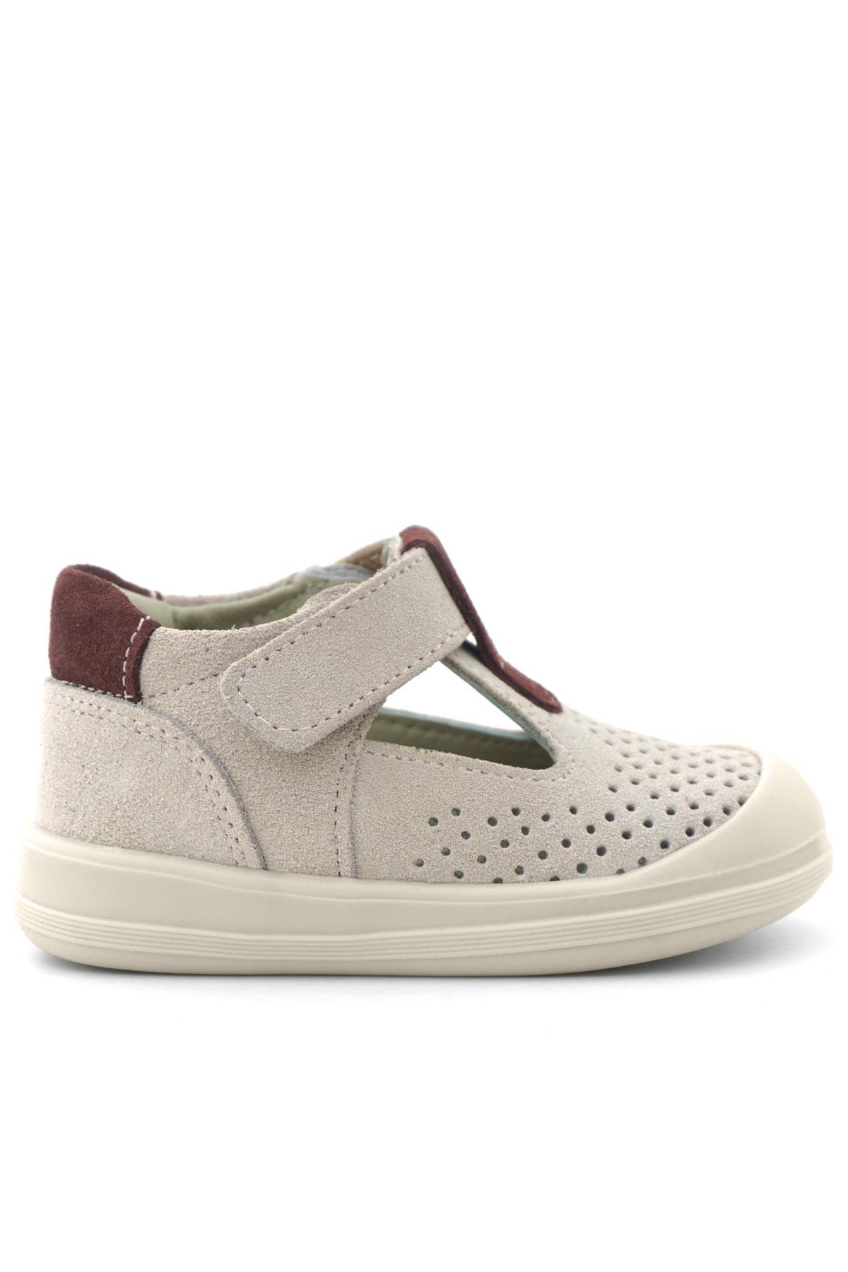 Rakerplus Shaun Hakiki Deri Lila Mor Cırtlı Anatomik Bebek Sandalet R620-LIMO.25