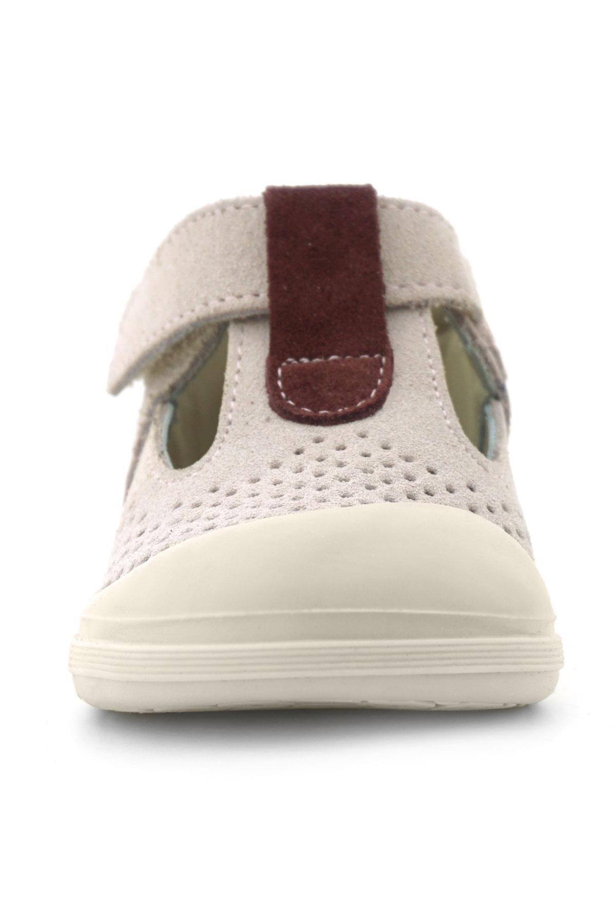 Rakerplus Shaun Hakiki Deri Lila Mor Cırtlı Anatomik Bebek Sandalet R620-LIMO.25