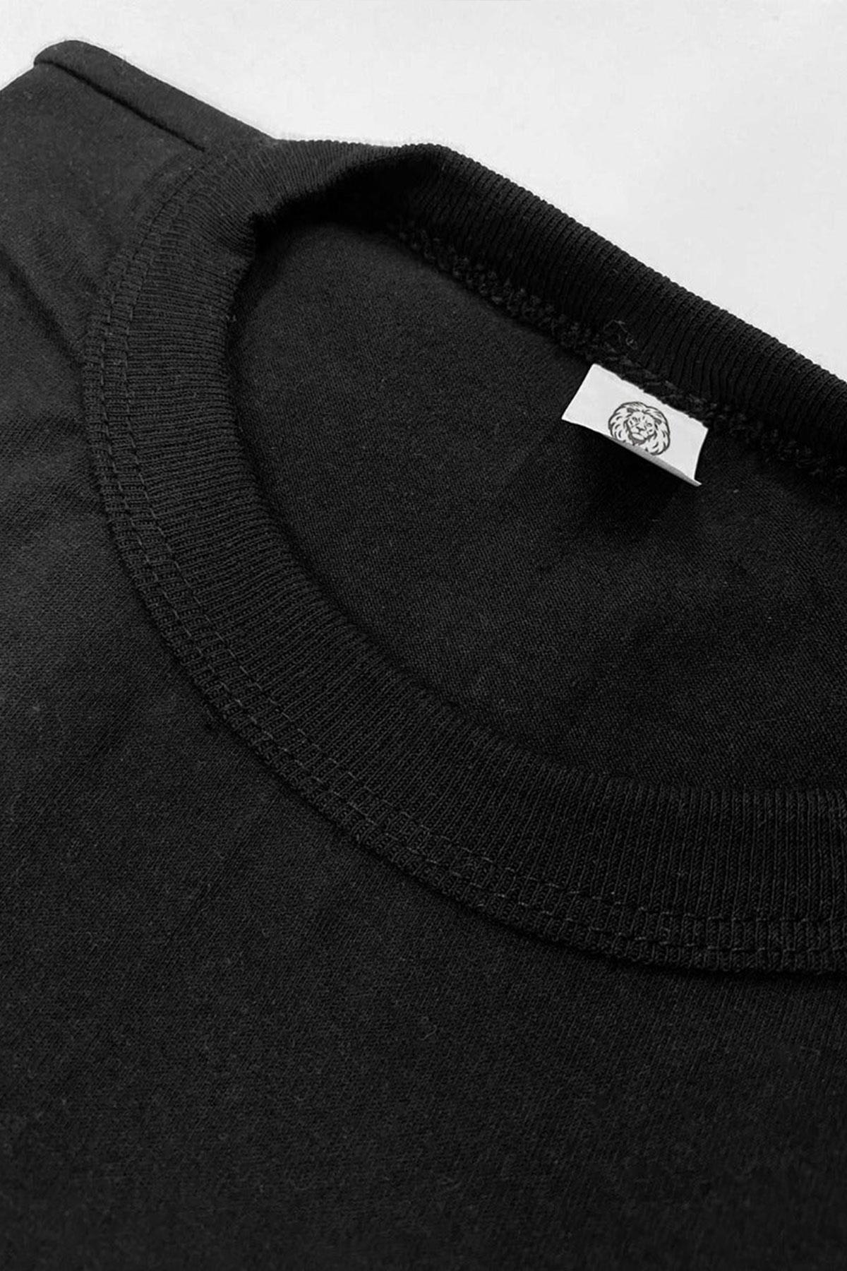 Rakerplus Siyah %100 Pamuk Unisex Kısa Kollu Çocuk Tişört CTS-001-S.XL