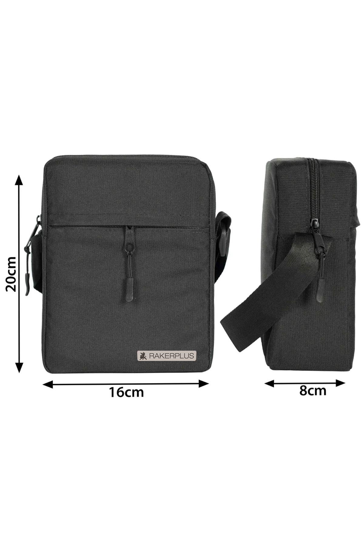 Rakerplus Siyah 20x16x8 cm Unisex Omuz Çantası RC-0003-S