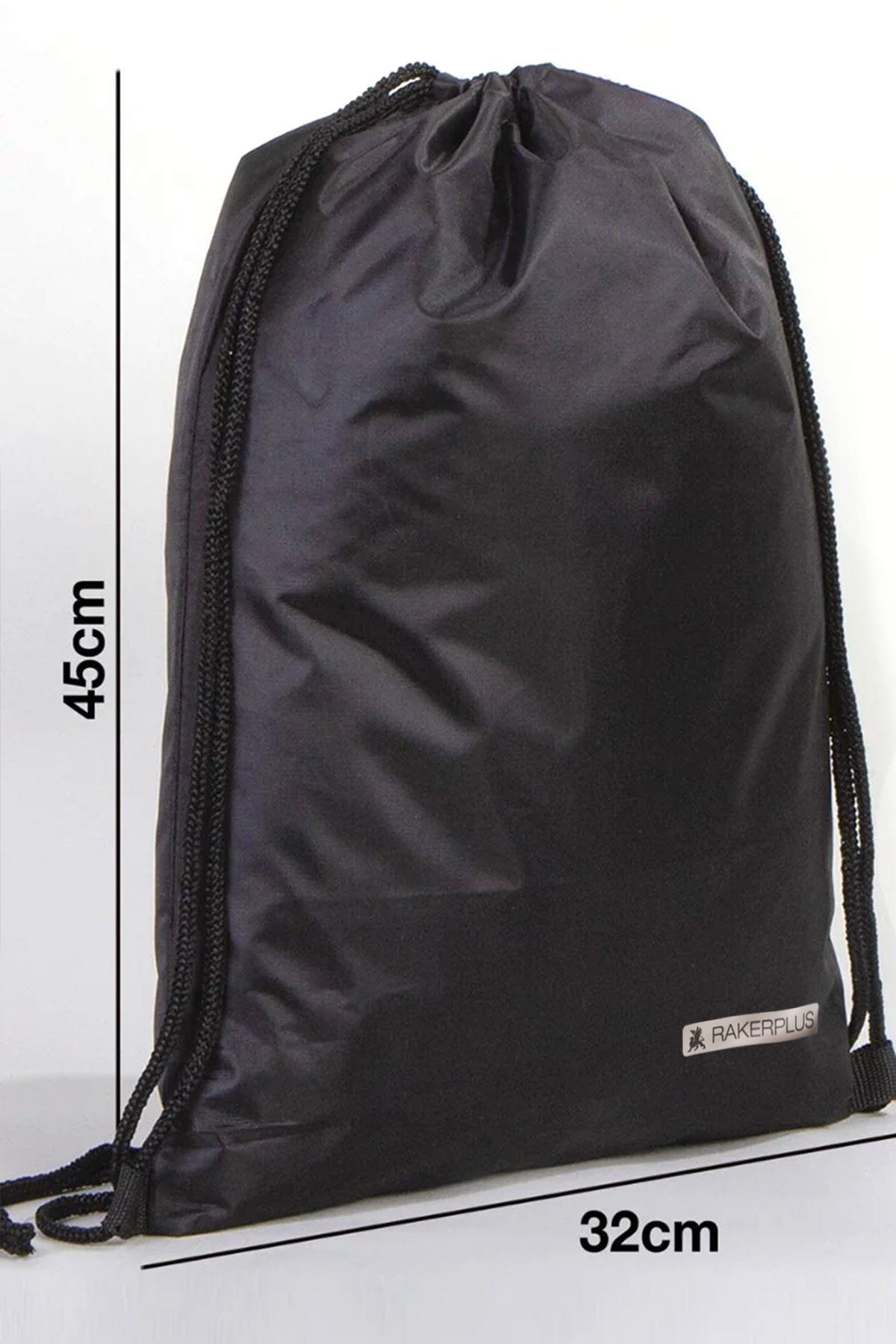Rakerplus Siyah 32x45 cm Su Geçirmez Büzgülü Krampon ve Spor Çantası RC-0007-S