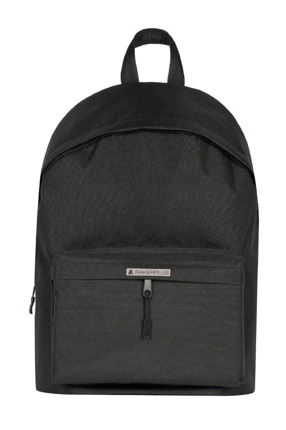 Rakerplus Siyah 42x29x14 cm Unisex Klasik Sırt Okul Çantası RC-0002-S
