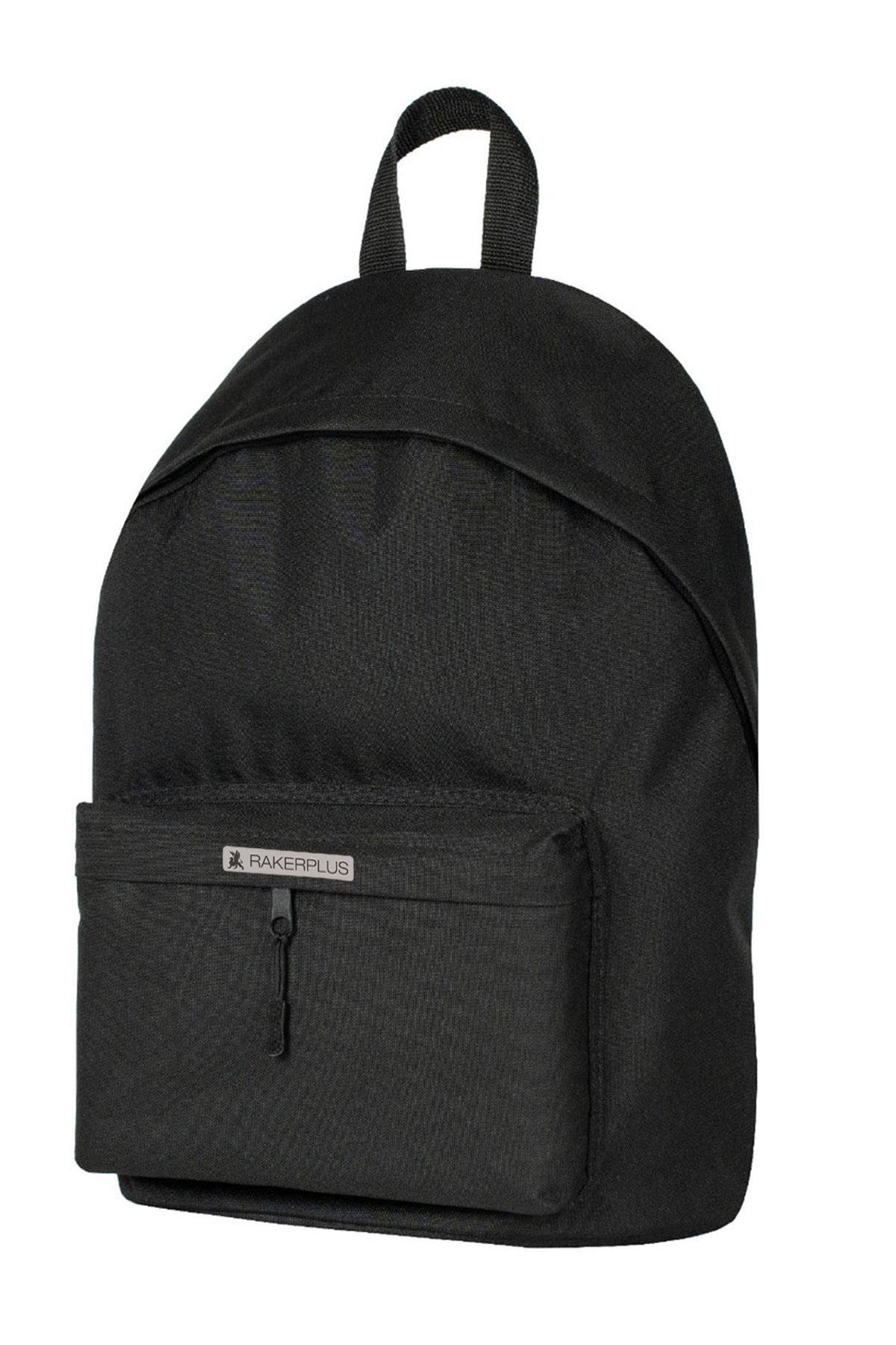 Rakerplus Siyah 42x29x14 cm Unisex Klasik Sırt Okul Çantası RC-0002-S