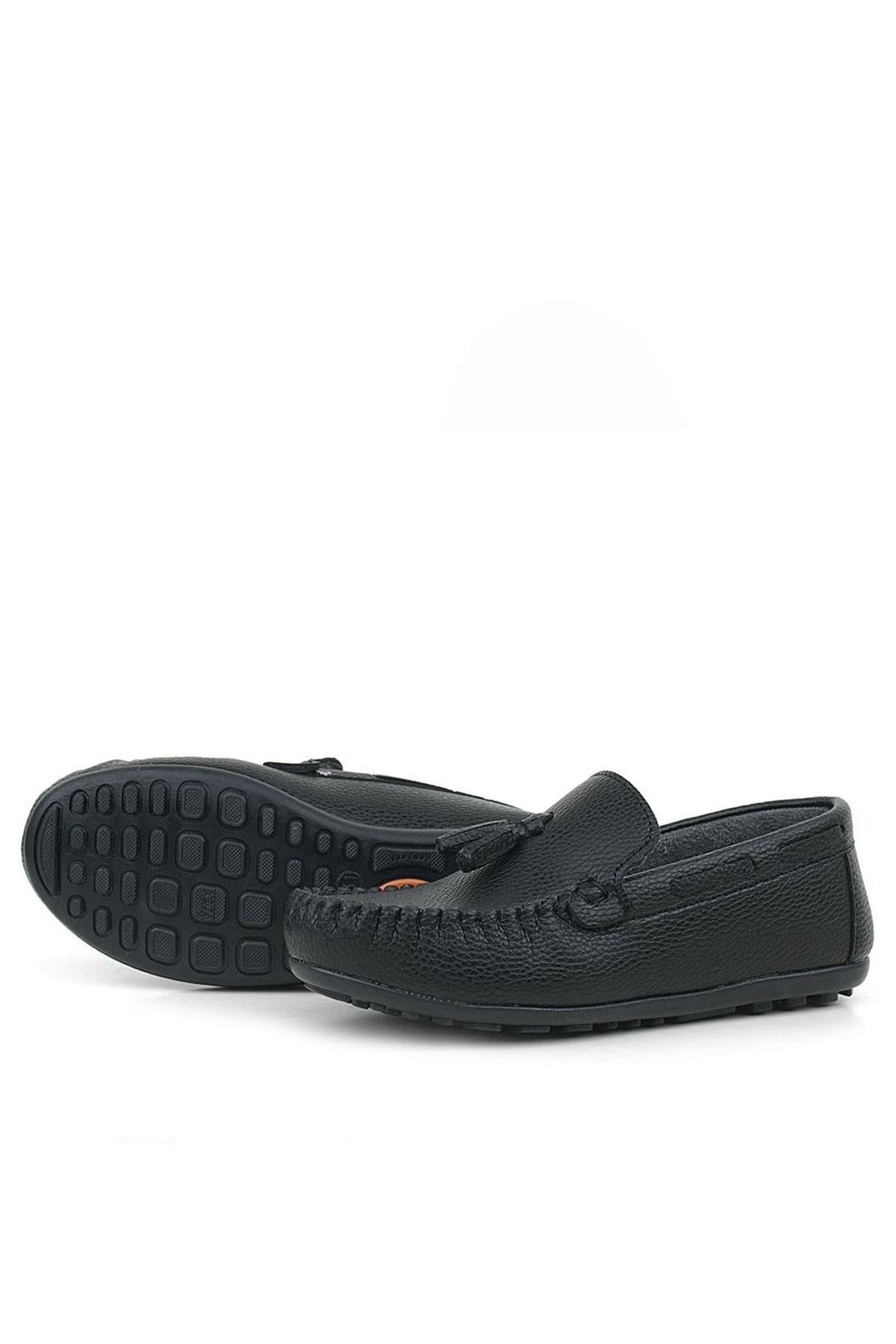 Rakerplus Black Moccasin Shoes For Boys 3400-SS.26