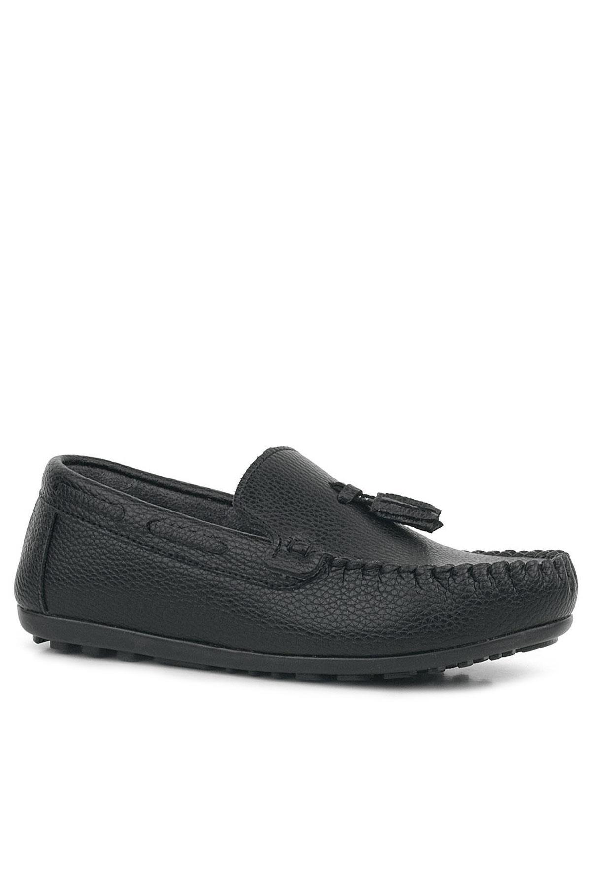 Rakerplus Black Moccasin Shoes For Boys 3400-SS.26