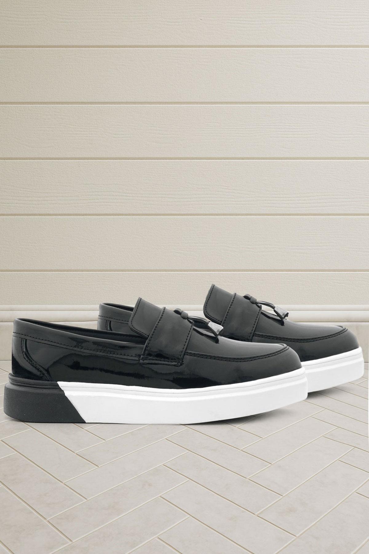 Rakerplus Siyah Rugan Tokalı Çocuk Klasik Ayakkabı X3054-SR.35