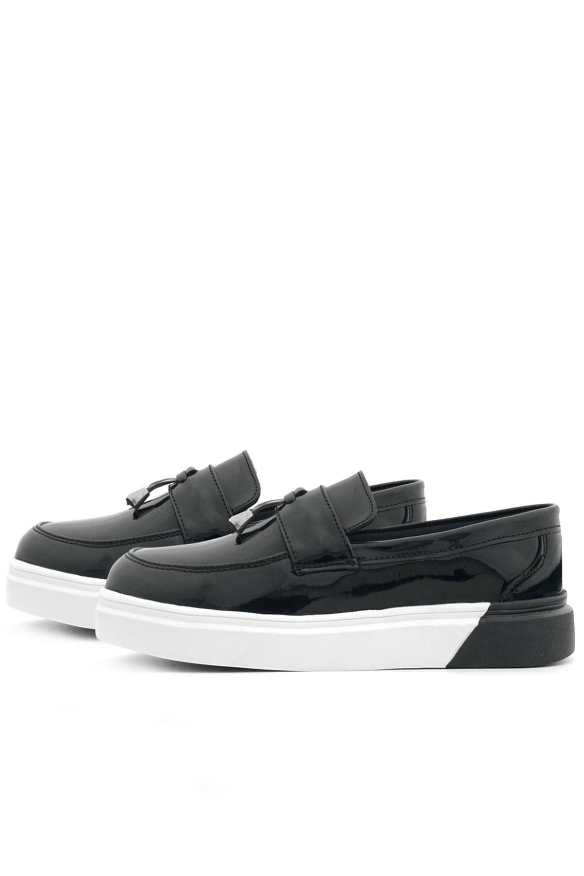 Rakerplus Siyah Rugan Tokalı Çocuk Klasik Ayakkabı X3054-SR.35