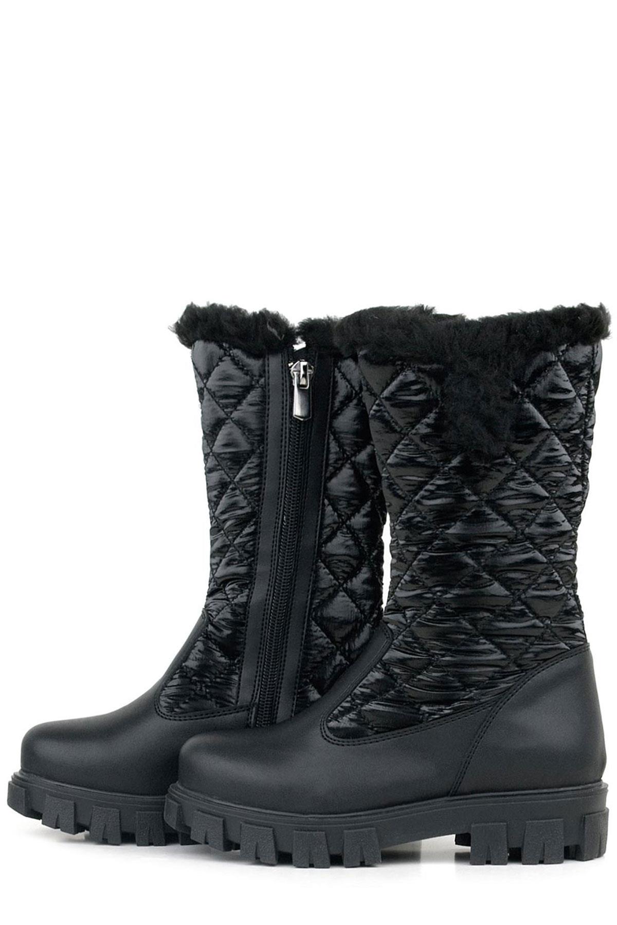 Rakerplus Siyah Uzun Fermuarlı Kız Çocuk Yağmur Çizmesi 9707-SCP.31