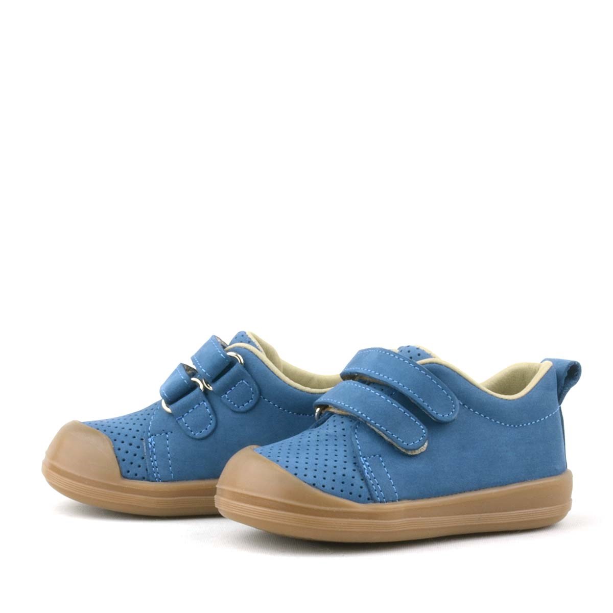 Rakerplus Sonic Hakiki Deri Lacivert Cırtlı Anatomik Bebek Spor Ayakkabı Sneaker