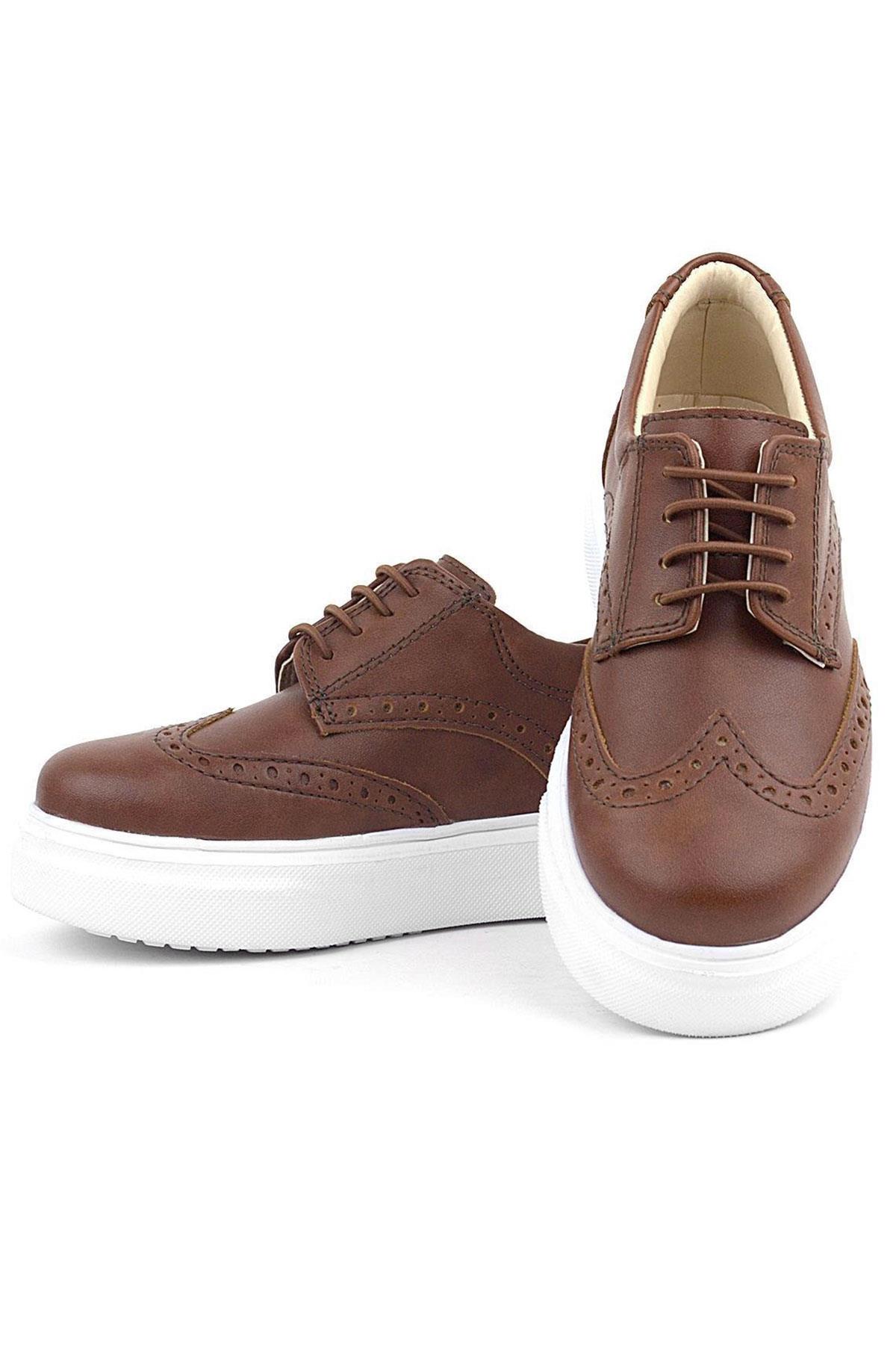 Rakerplus Tabac White Sole Oxford Boys Classic Shoes 3074-TAB-B.26