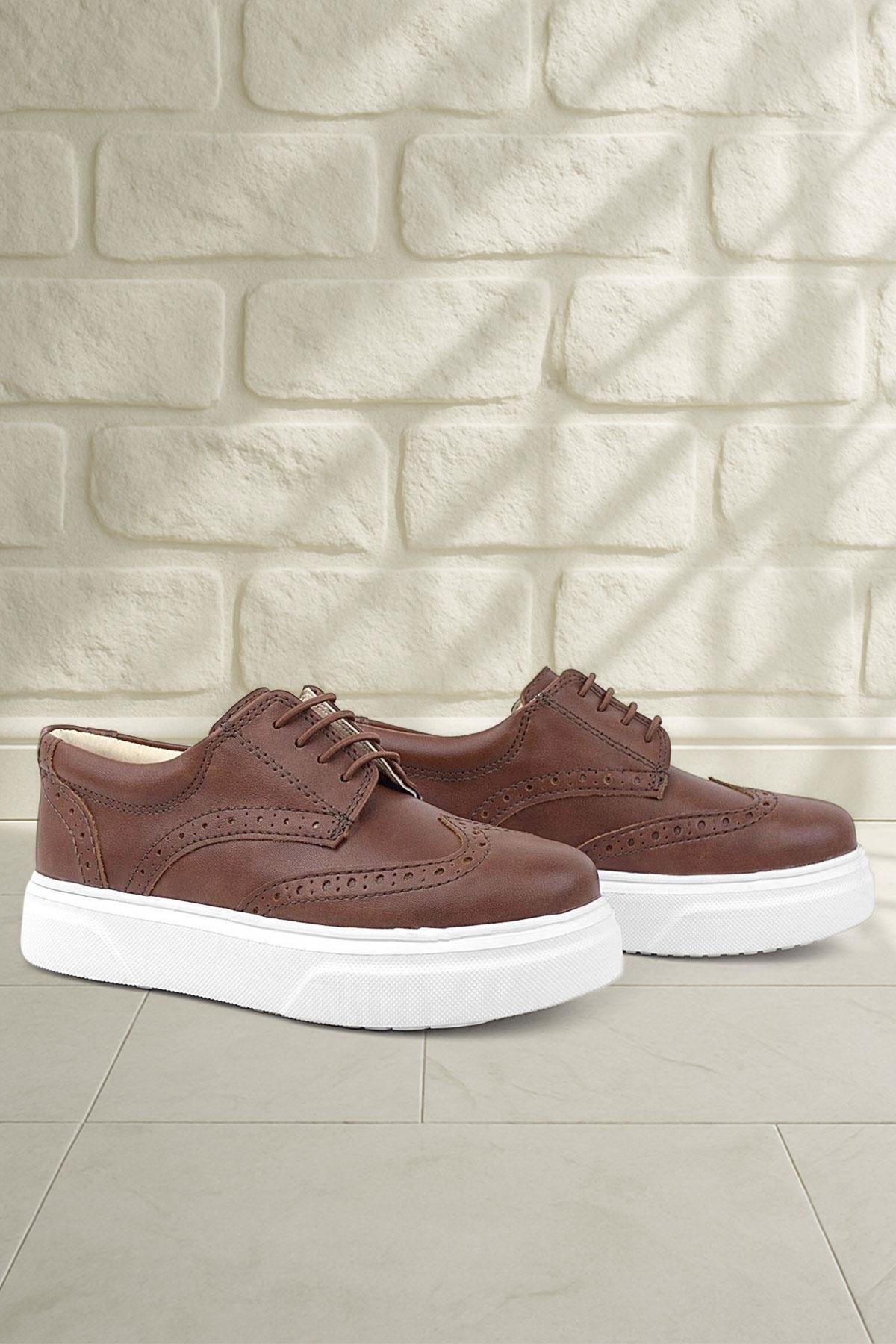 Rakerplus Tabac White Sole Oxford Boys Classic Shoes 3074-TAB-B.26