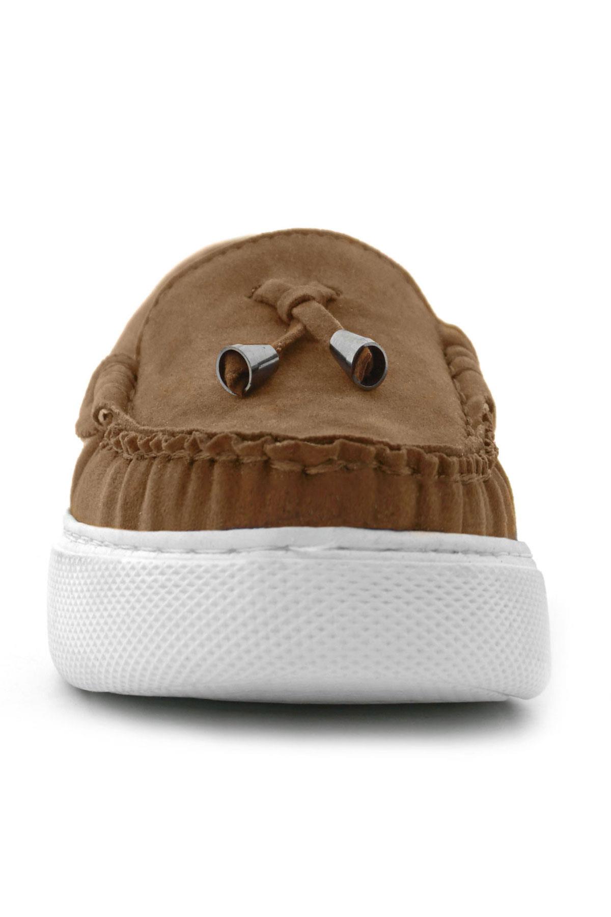 Rakerplus Taba Süet Ekstra Hafif Çocuk Makosen Ayakkabı 3403-TAB.35