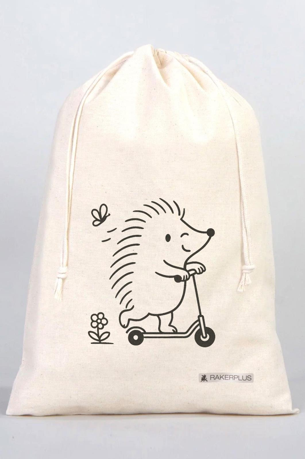 Rakerplus Tbons Özel Tasarım 30x40 cm Ham Bez Büzgülü Ayakkabı Torbası RC-0005-KRTB