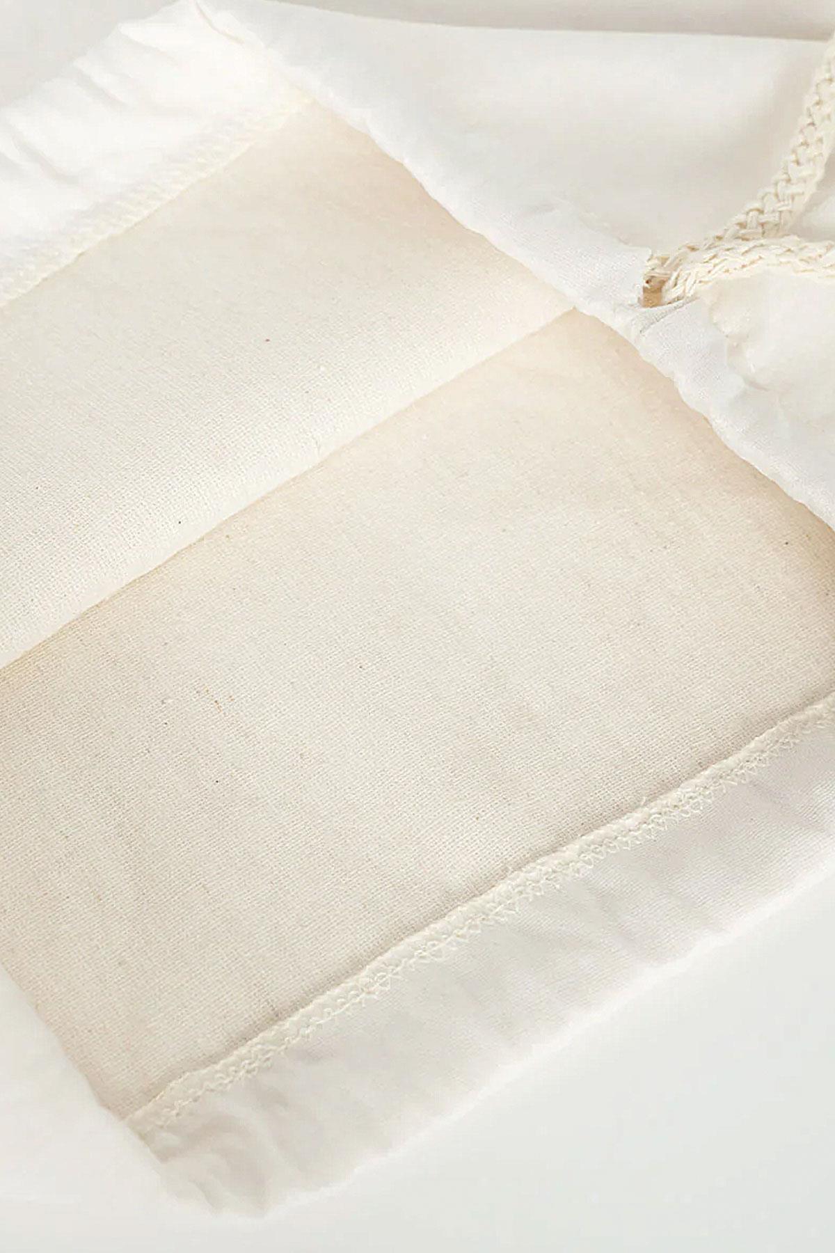 Rakerplus Tbons Özel Tasarım 35x40 cm Unisex Ham Bez Büzgülü Sırt Ayakkabı Çantası RC-0006-KRTB