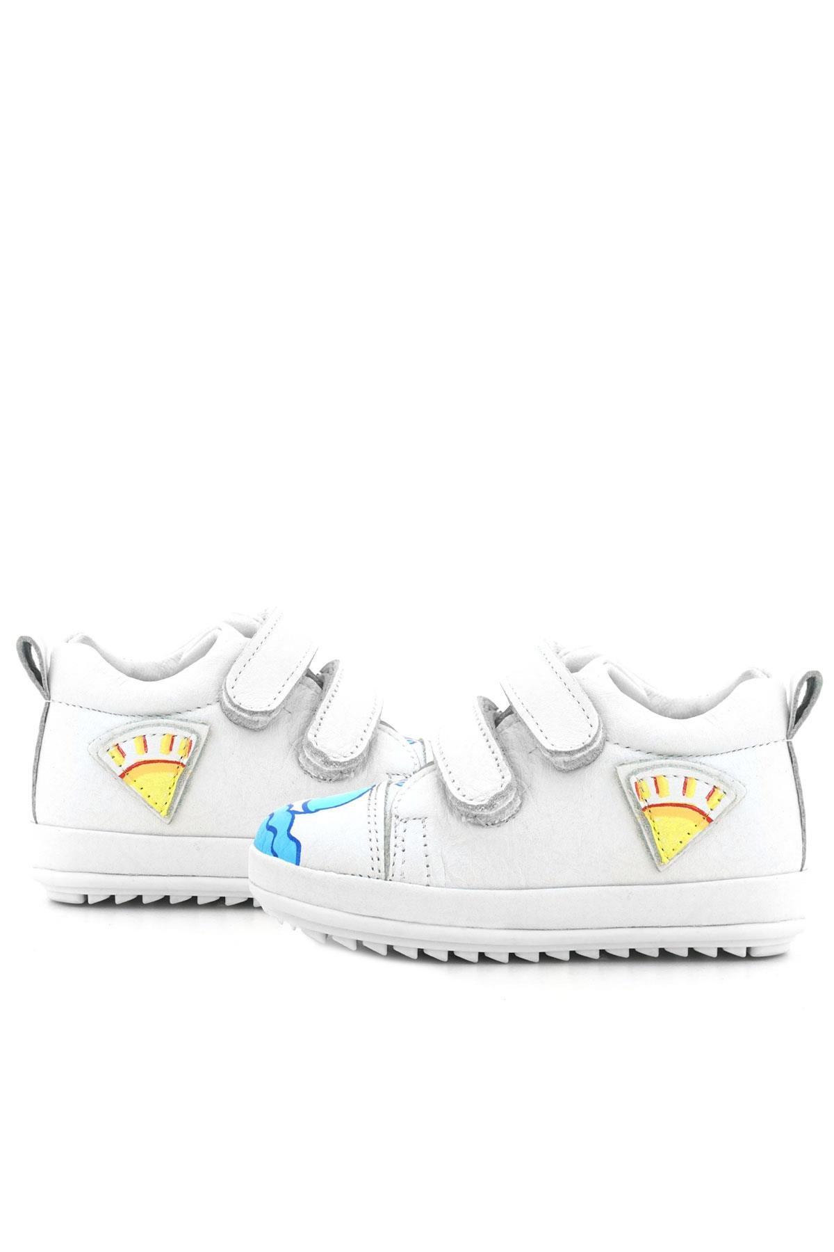 Rakerplus Tbons Özel Tasarım Scrat Hakiki Deri Beyaz İlk Adım Ayakkabısı R410-BTB.22