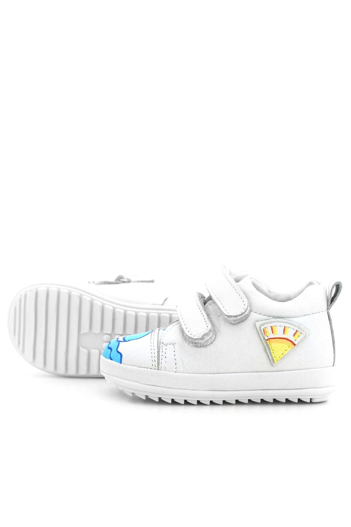 Rakerplus Tbons Özel Tasarım Scrat Hakiki Deri Beyaz İlk Adım Ayakkabısı R410-BTB.22