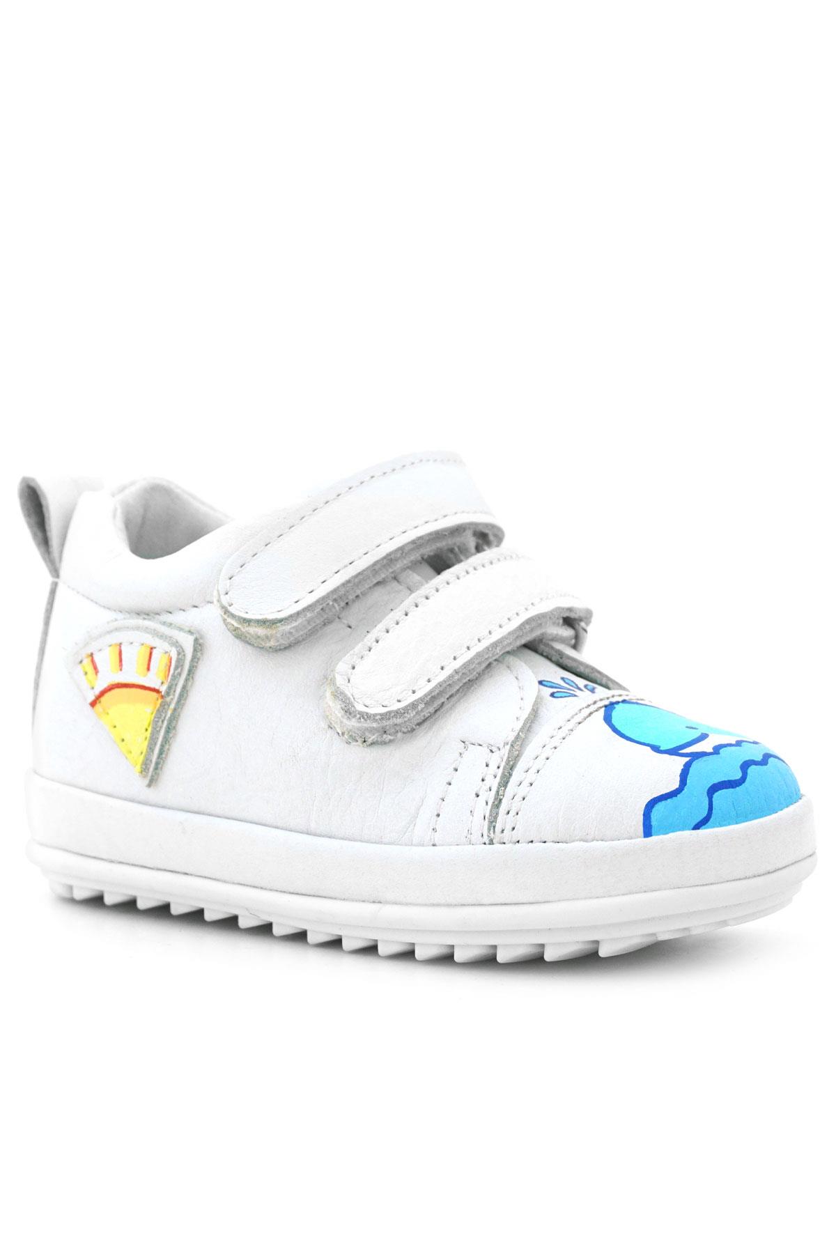 Rakerplus Tbons Özel Tasarım Scrat Hakiki Deri Beyaz İlk Adım Ayakkabısı R410-BTB.22