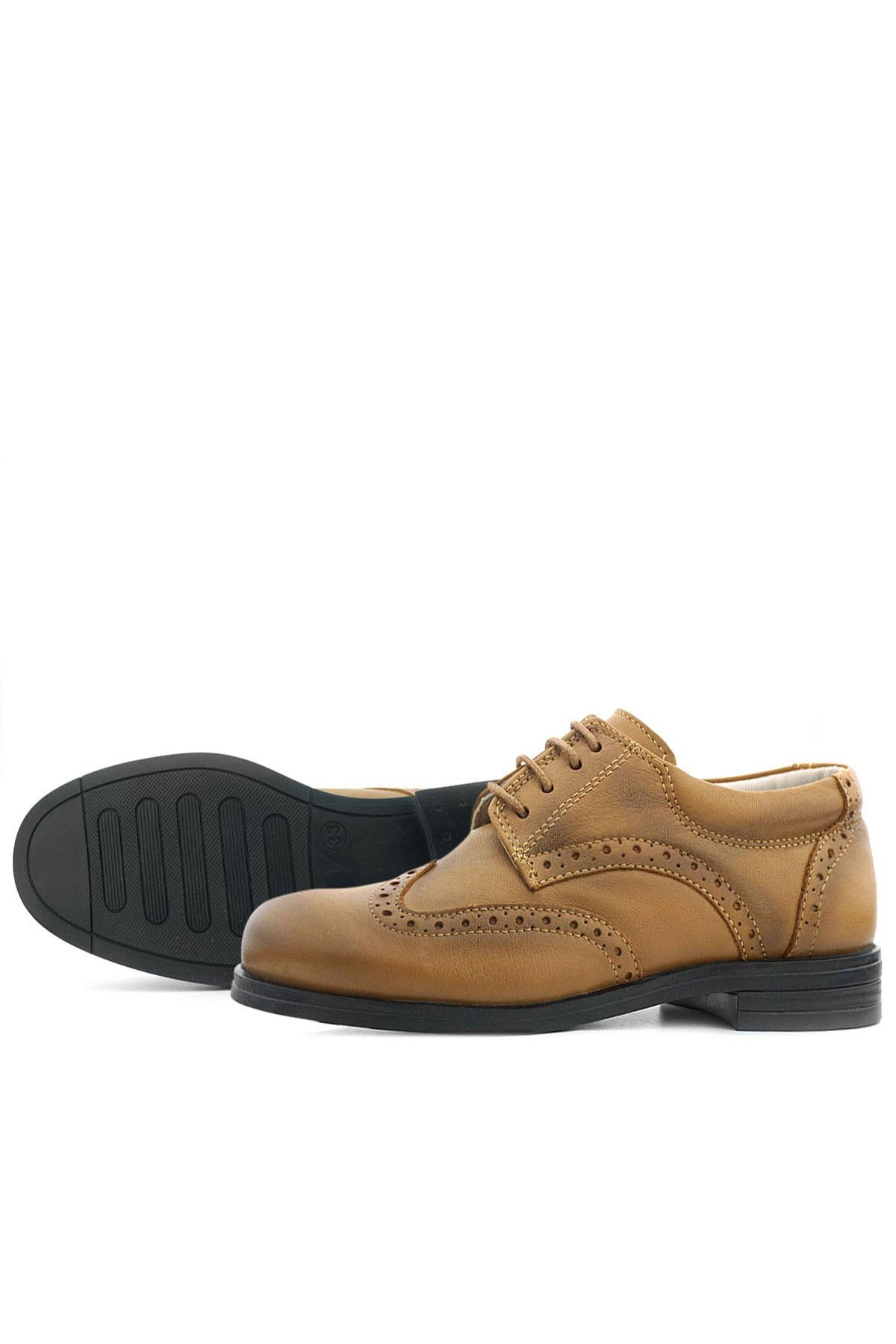 Rakerplus Titan Hakiki Deri Açık Taba Klasik Erkek Çocuk Ayakkabısı 3060-TTAB-DERI-B.39