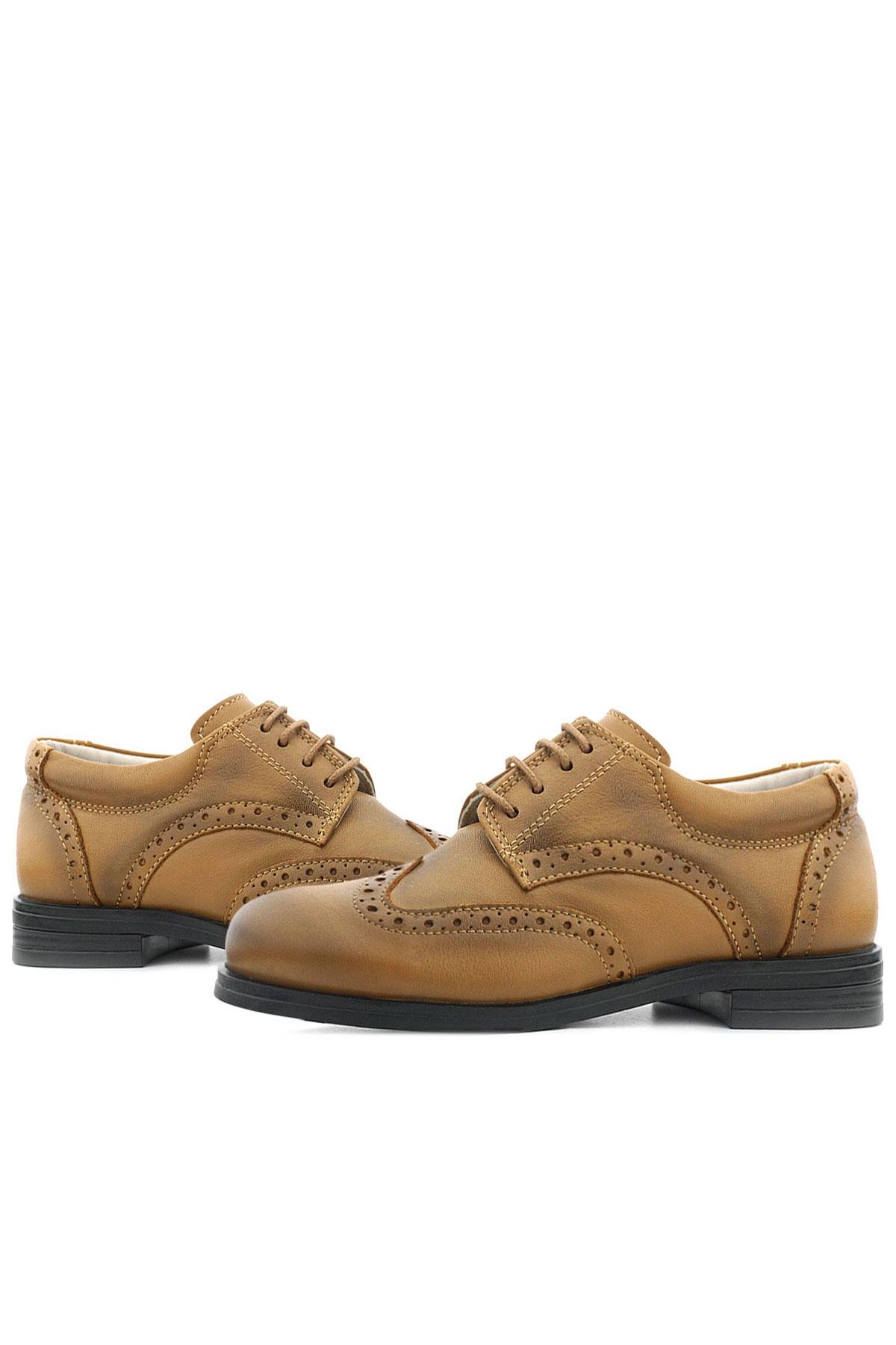 Rakerplus Titan Hakiki Deri Açık Taba Klasik Erkek Çocuk Ayakkabısı 3060-TTAB-DERI-B.39