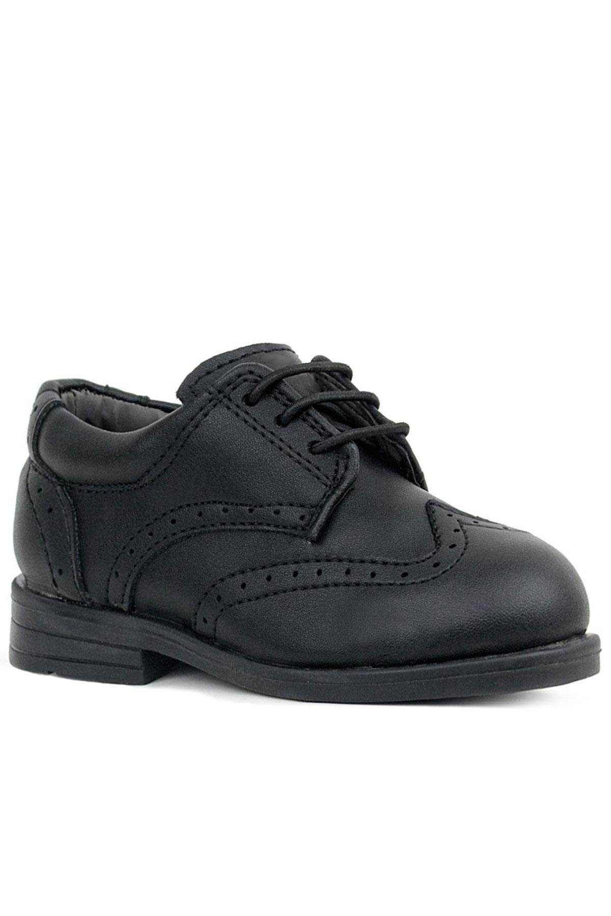 Rakerplus Titan Black Matte Laced Up Baby Boy Shoes 3060-SM-B.22
