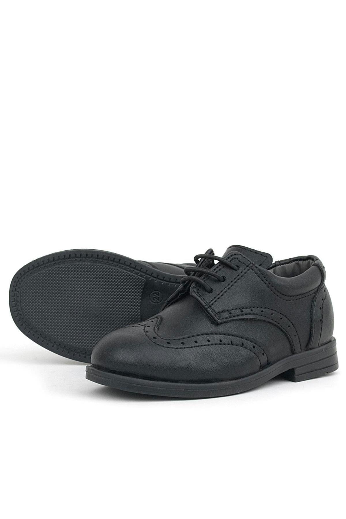 Rakerplus Titan Black Matte Laced Up Baby Boy Shoes 3060-SM-B.22