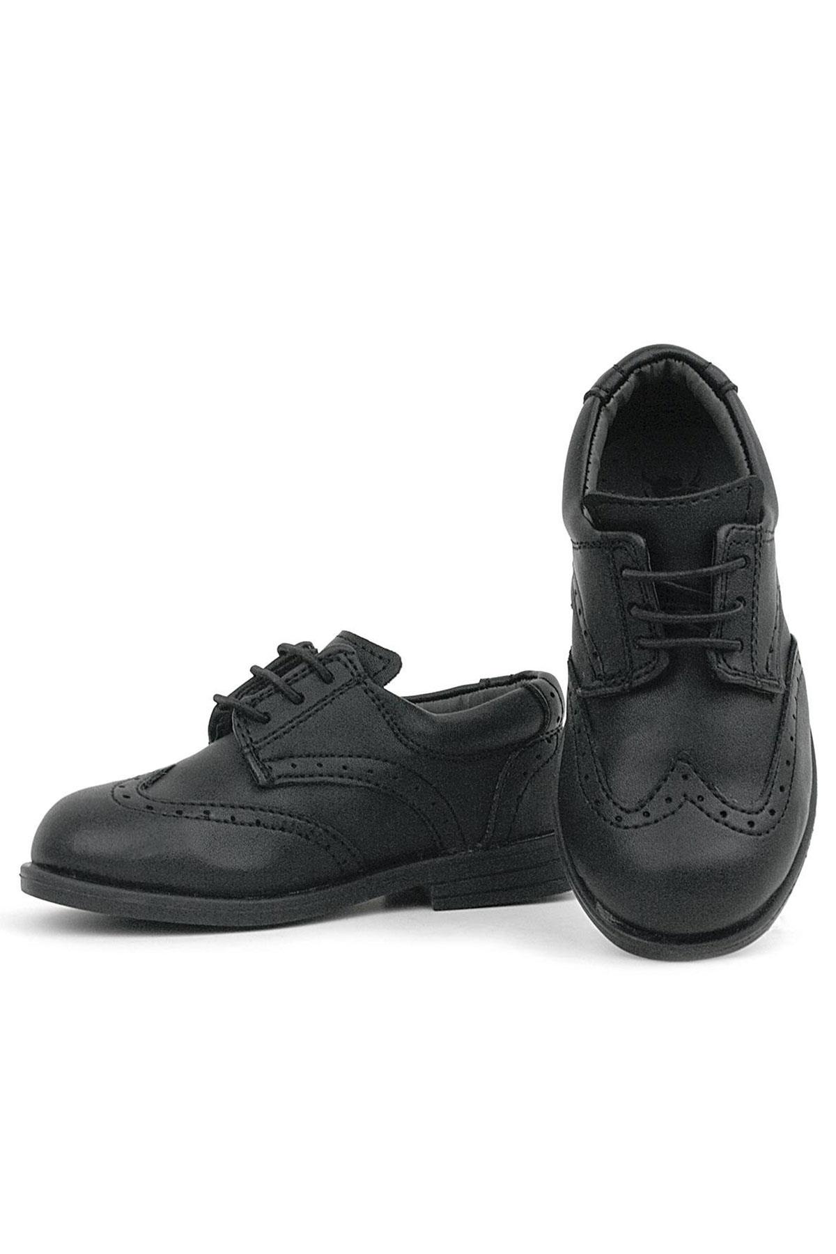 Rakerplus Titan Black Matte Laced Up Baby Boy Shoes 3060-SM-B.22