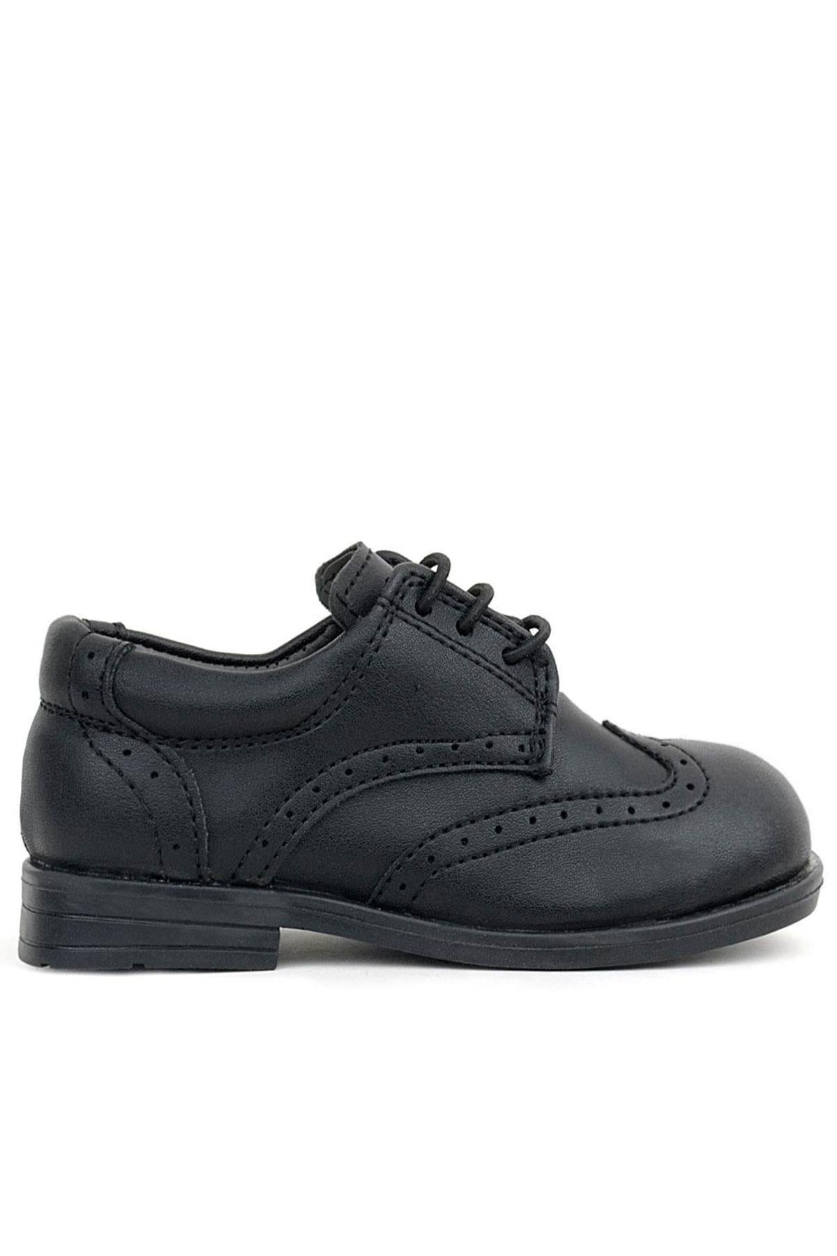 Rakerplus Titan Black Matte Laced Up Baby Boy Shoes 3060-SM-B.22
