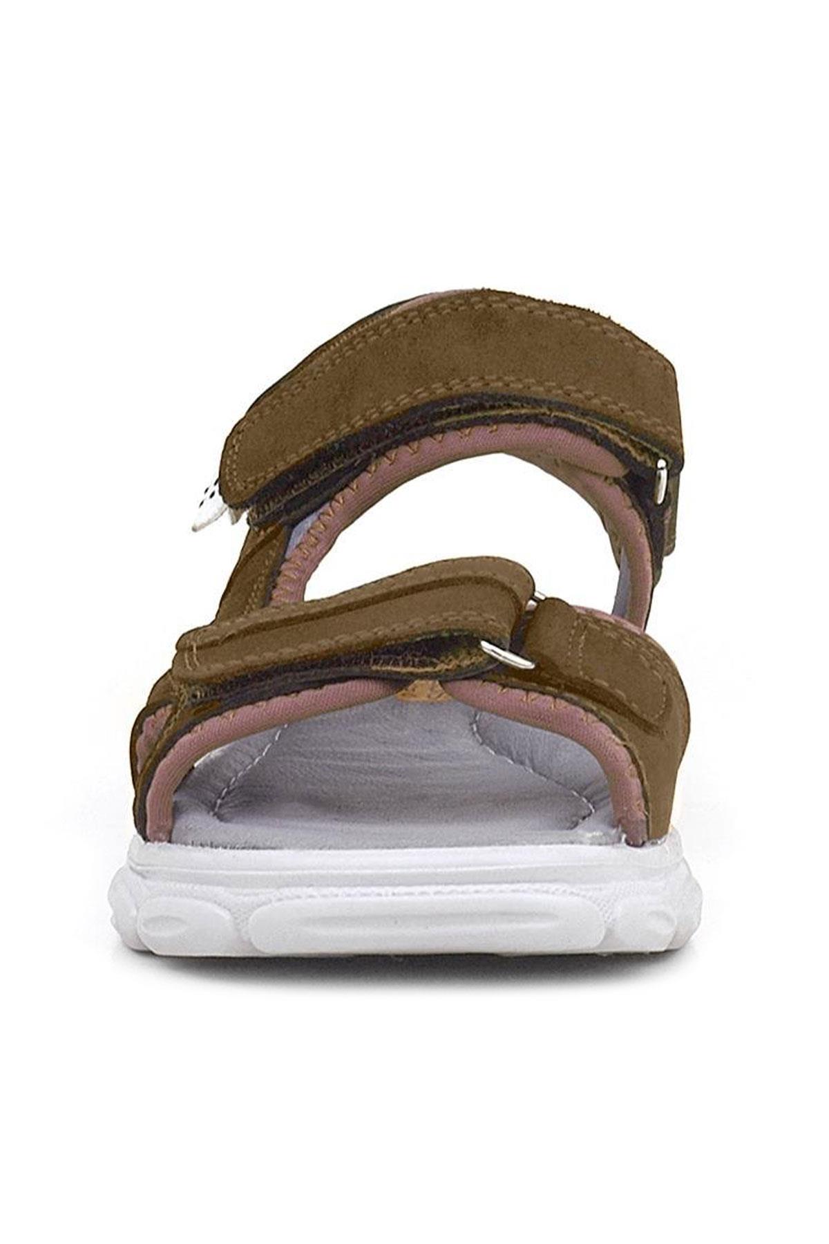 Rakerplus Wisps Genuine Leather Tabac Brown Kids Sandals Shoes 10455-KTAB.26