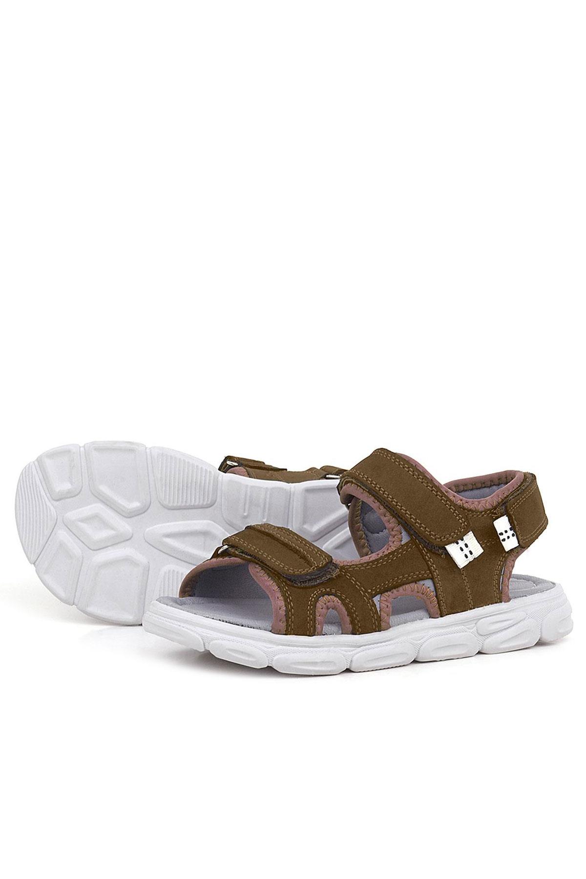 Rakerplus Wisps Genuine Leather Tabac Brown Kids Sandals Shoes 10455-KTAB.26