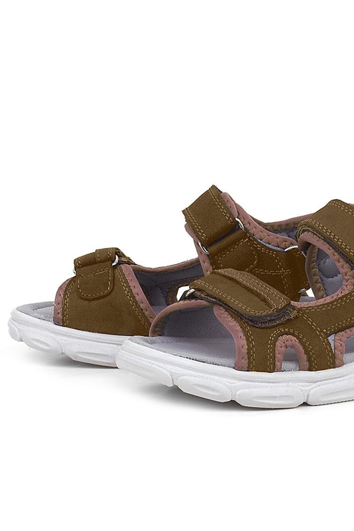Rakerplus Wisps Genuine Leather Tabac Brown Kids Sandals Shoes 10455-KTAB.26