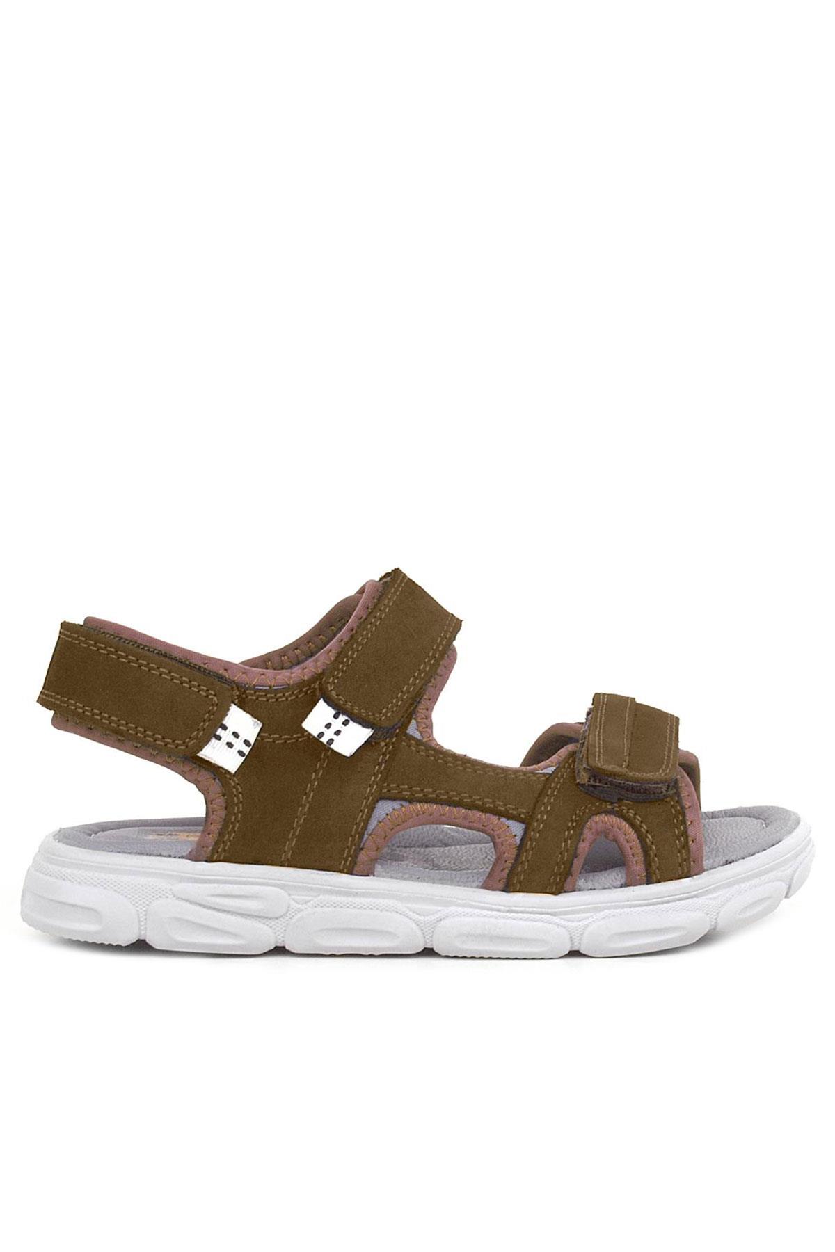 Rakerplus Wisps Genuine Leather Tabac Brown Kids Sandals Shoes 10455-KTAB.26