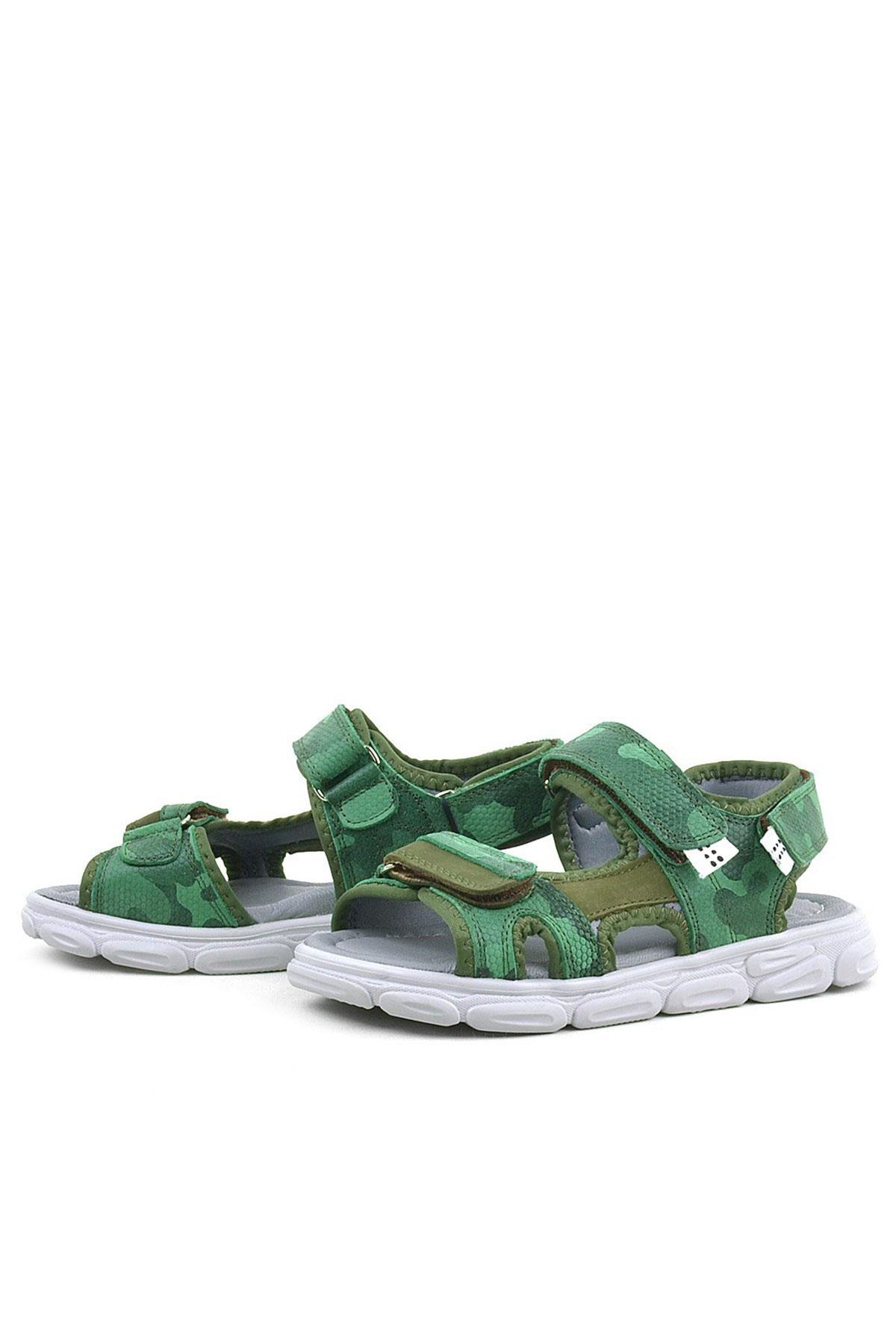 Rakerplus Wisps Genuine Leather Green Camouflage Kids Sandals 10455-YHK.26